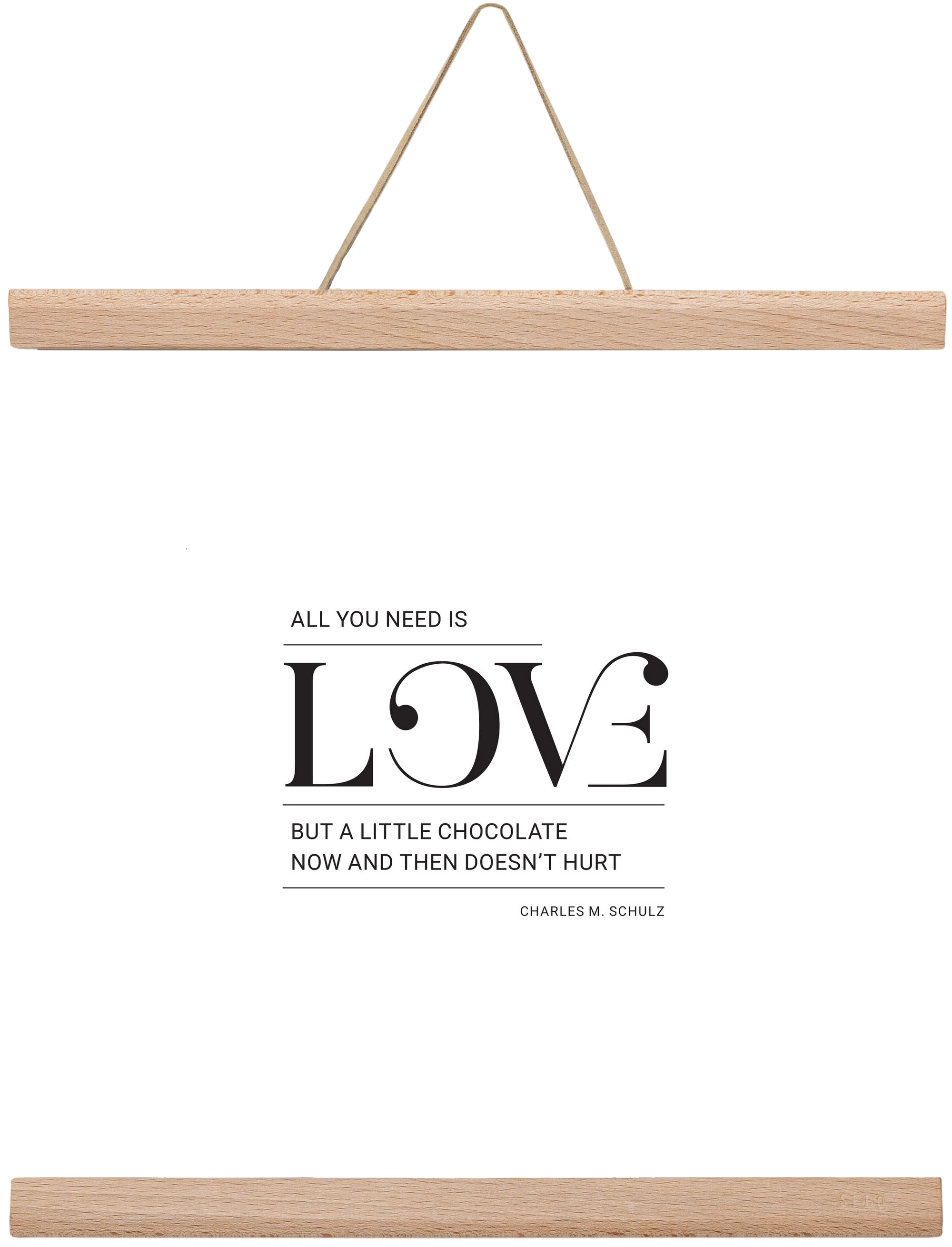 Love, 30x30 cm (30x30 cm), Tölgy akasztó