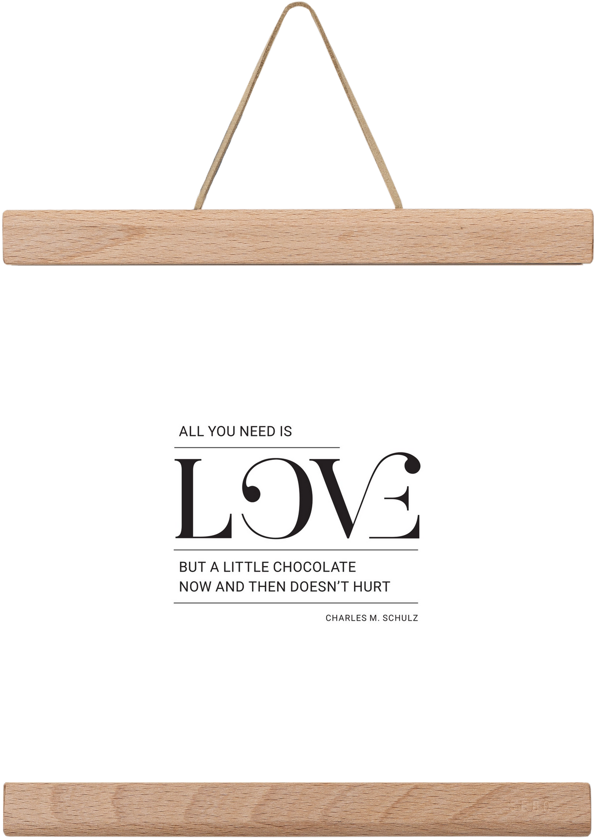 Love, 20x20 cm (20x20 cm), Tölgy akasztó