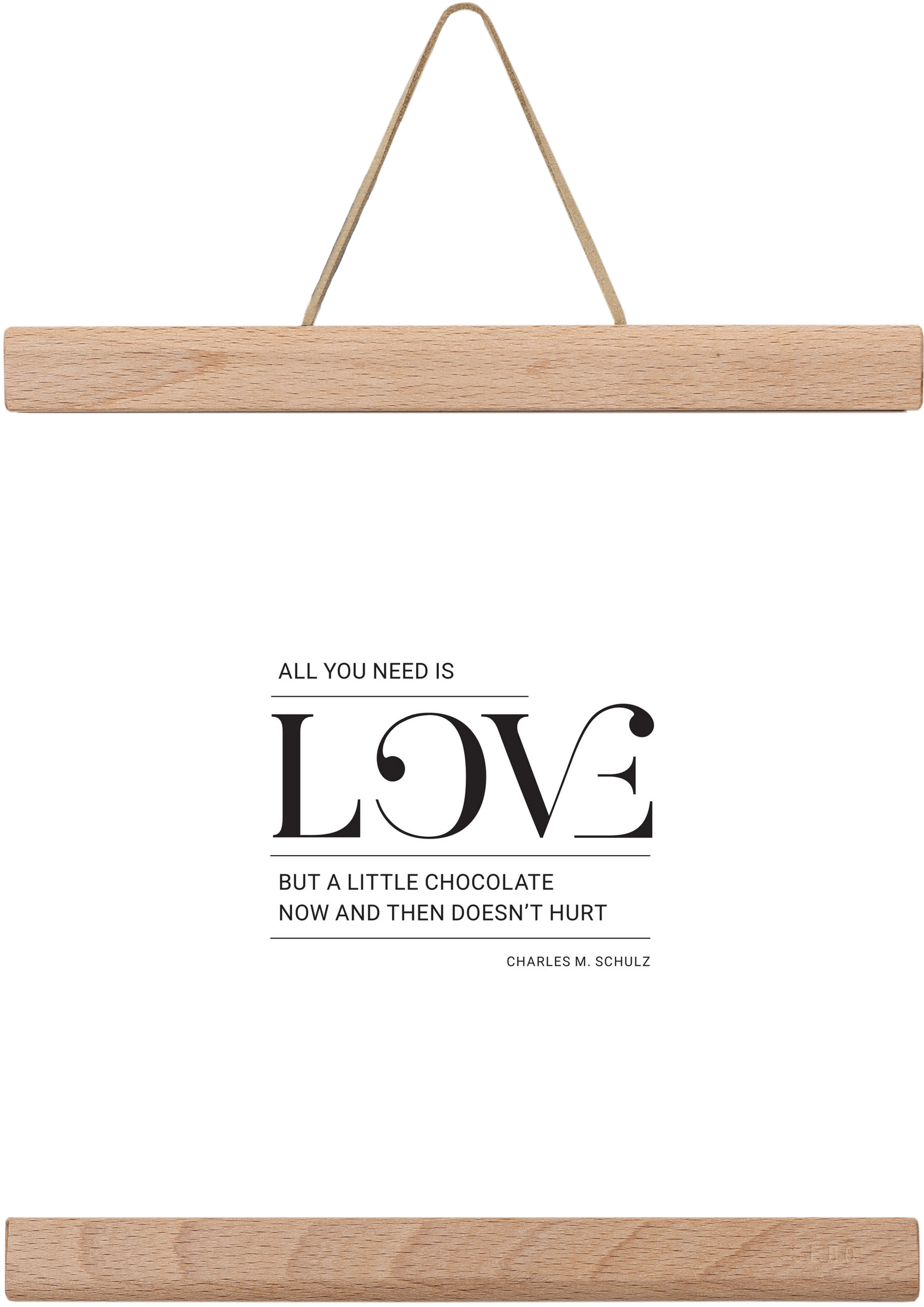 Love, 20x20 cm (20x20 cm), Tölgy akasztó