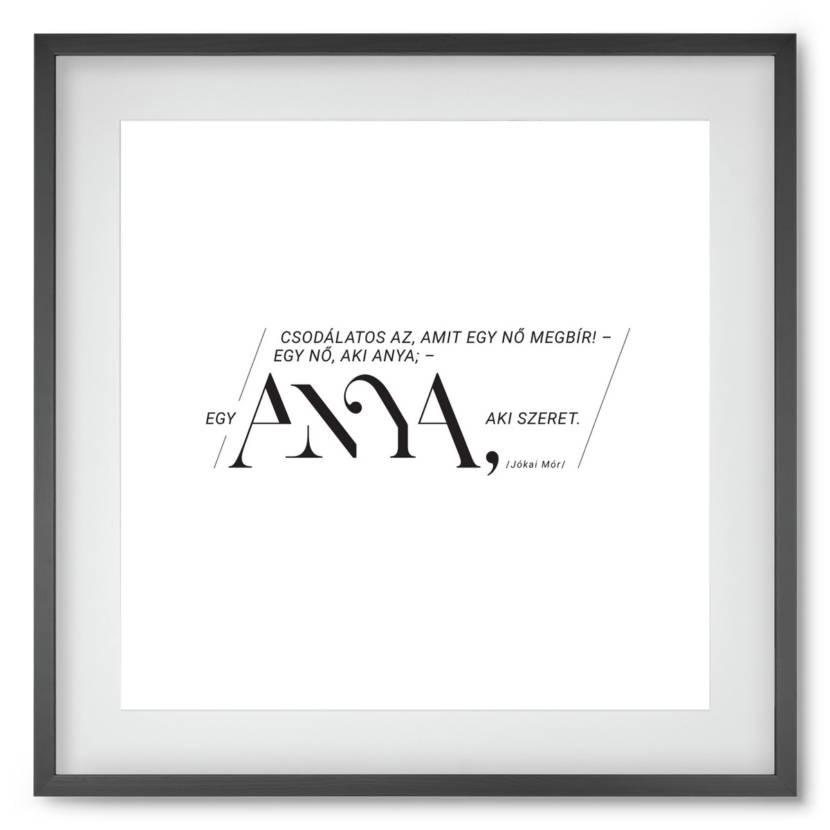 Anya, 50x50 cm (40x40 cm), Fekete keret, paszpartuval