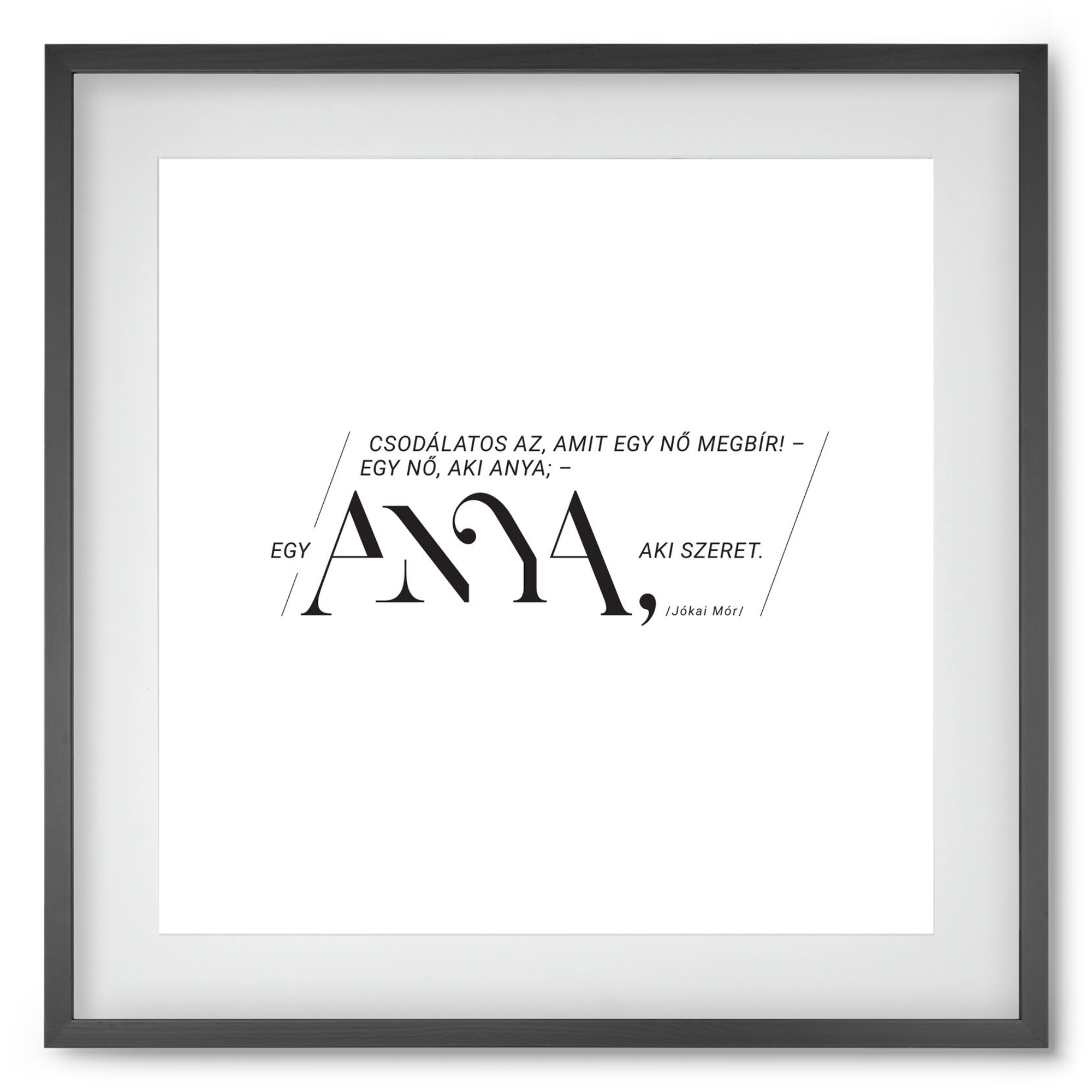 Anya, 50x50 cm (40x40 cm), Fekete keret, paszpartuval