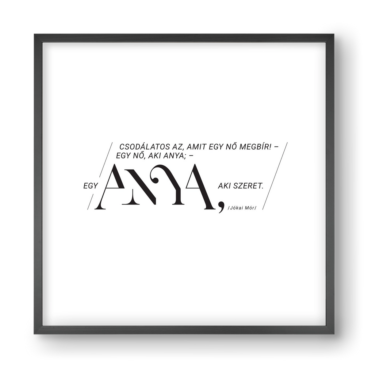 Anya, 40x40 cm (40x40 cm), Fekete keret