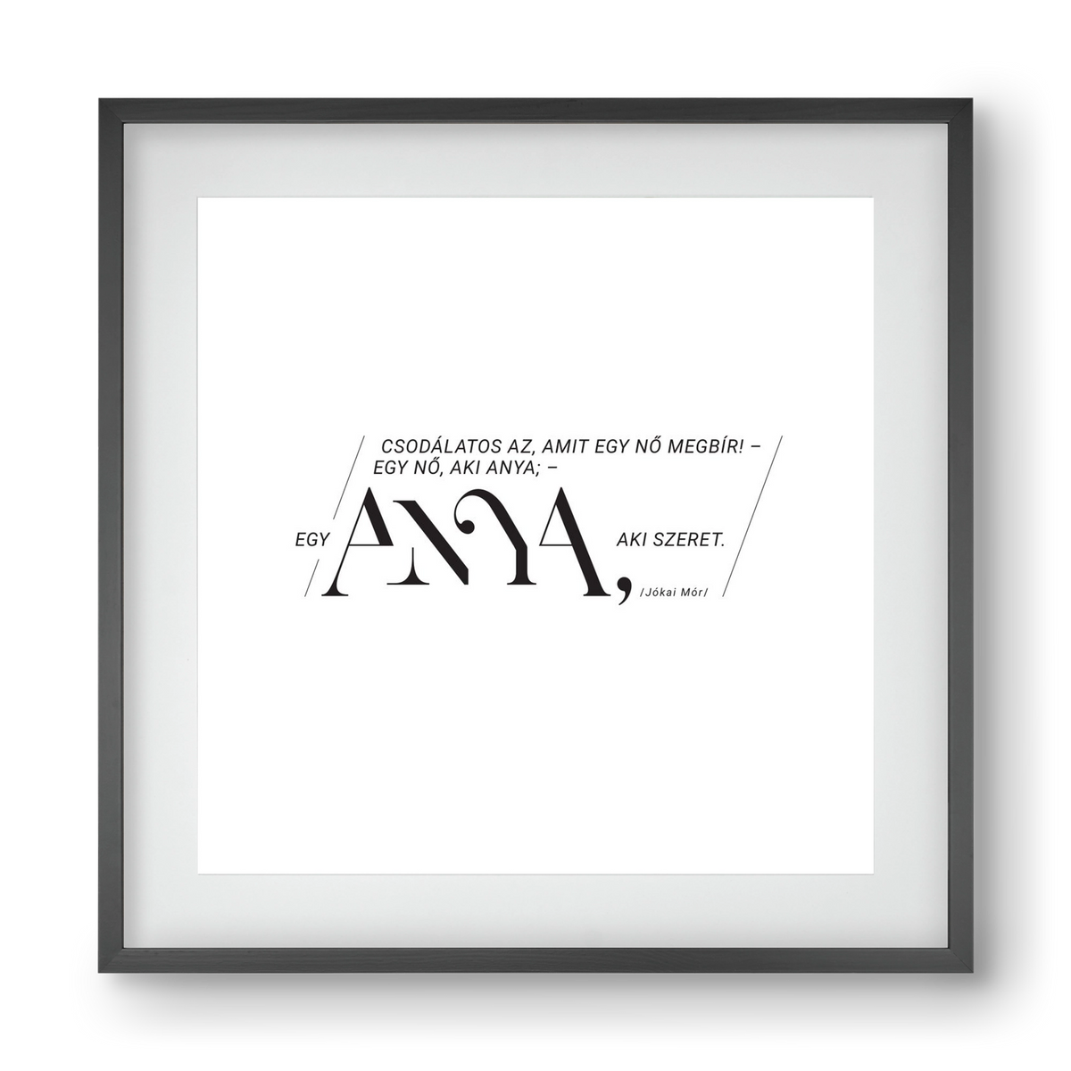 Anya, 40x40 cm (30x30 cm), Fekete keret, paszpartuval