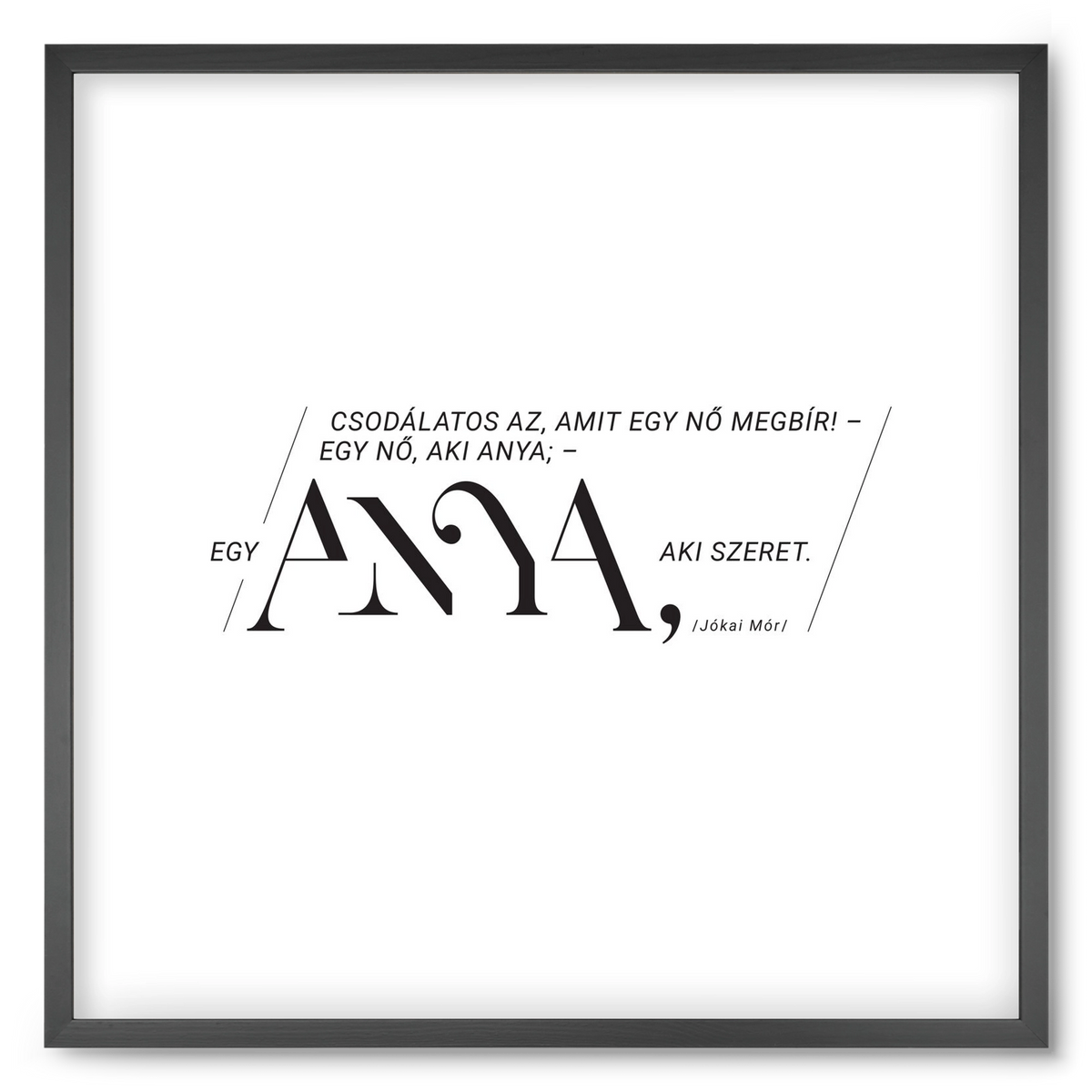 Anya, 50x50 cm (50x50 cm), Fekete keret