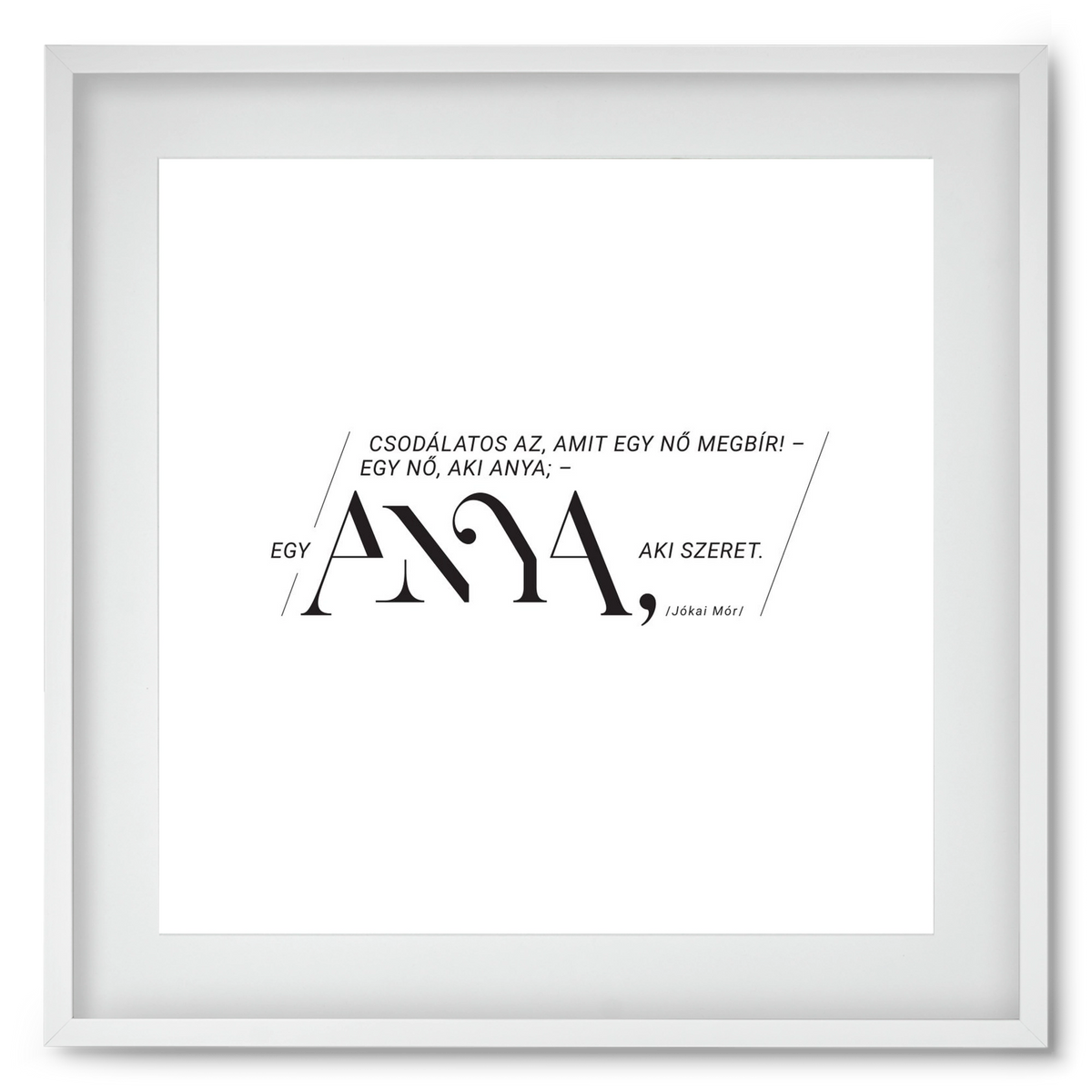 Anya, 50x50 cm (40x40 cm), Fehér keret, paszpartuval