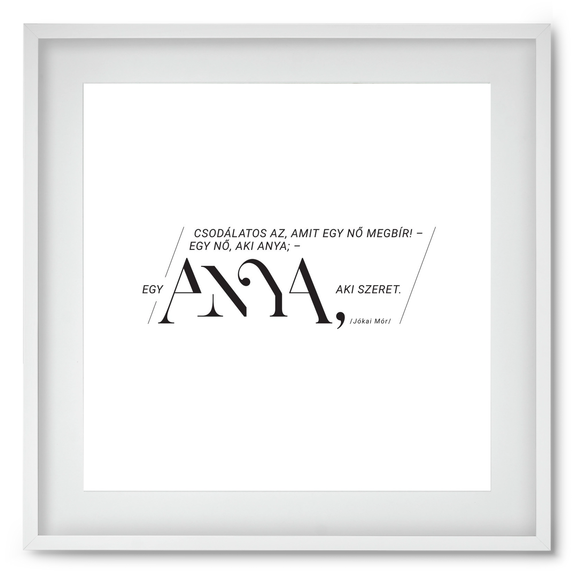 Anya, 50x50 cm (40x40 cm), Fehér keret, paszpartuval