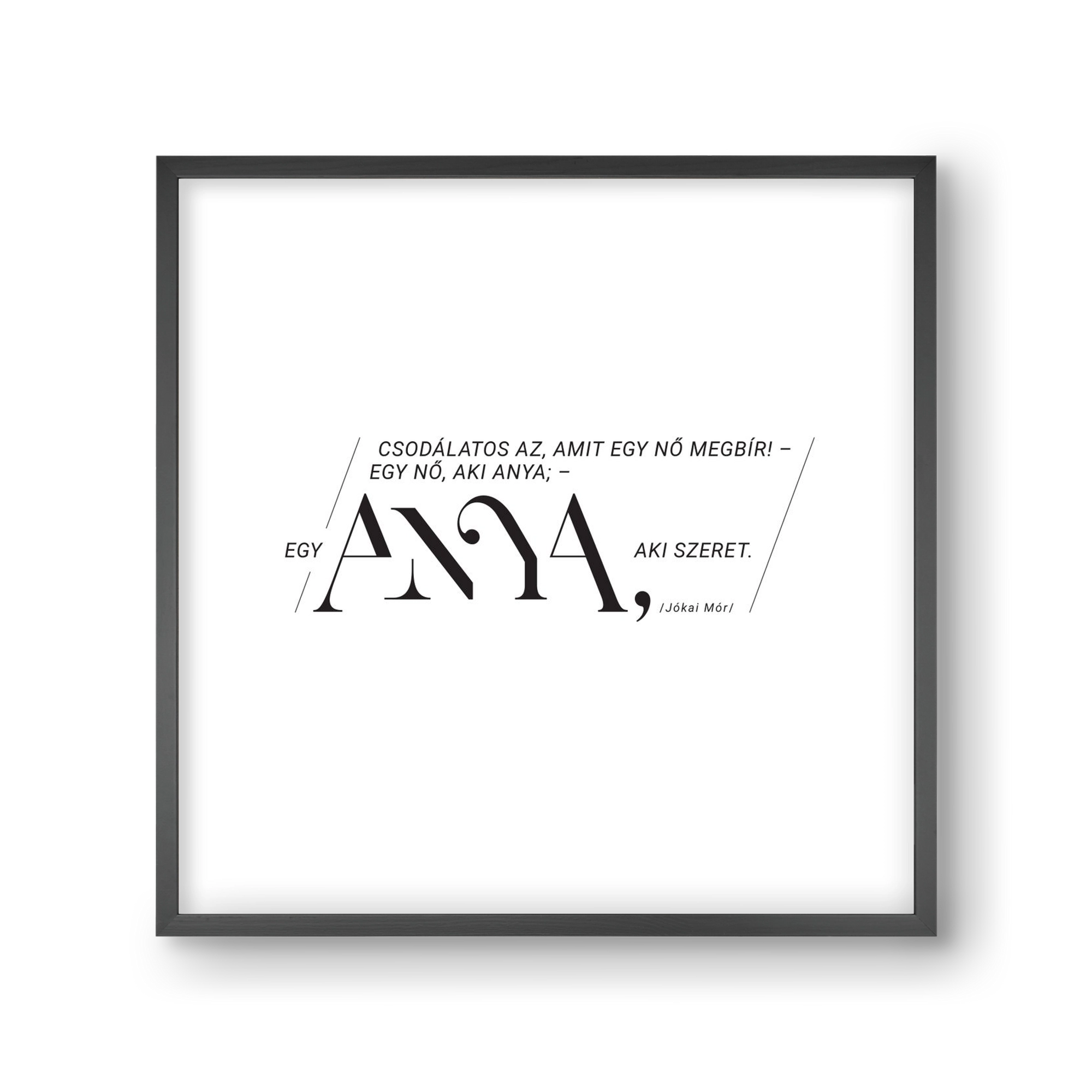 Anya, 30x30 cm (30x30 cm), Fekete keret