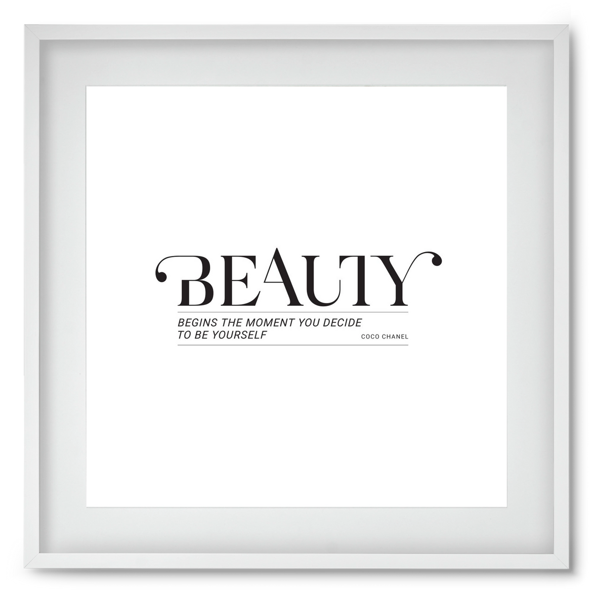 Bauty, 50x50 cm (40x40 cm), Fehér keret, paszpartuval