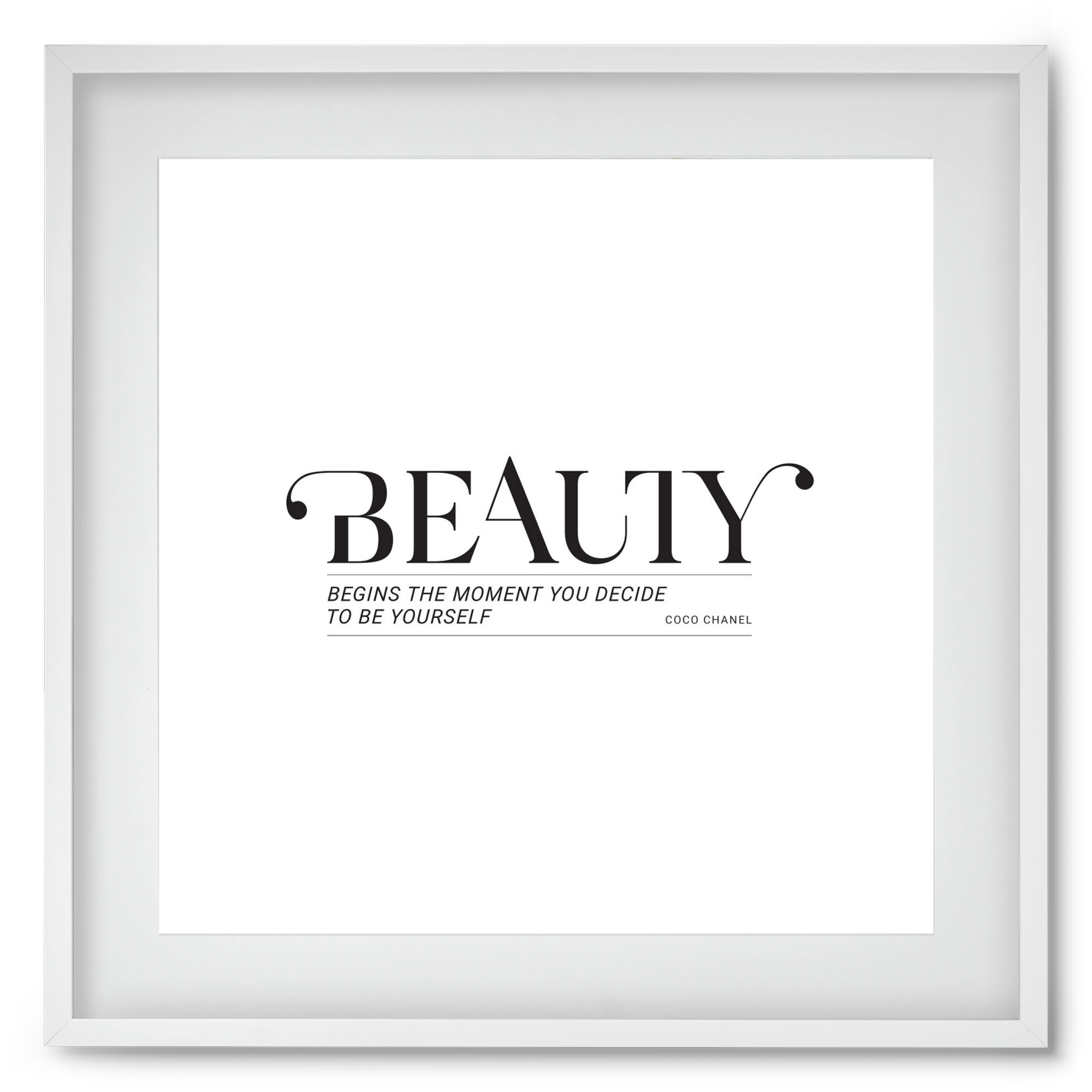 Bauty, 50x50 cm (40x40 cm), Fehér keret, paszpartuval