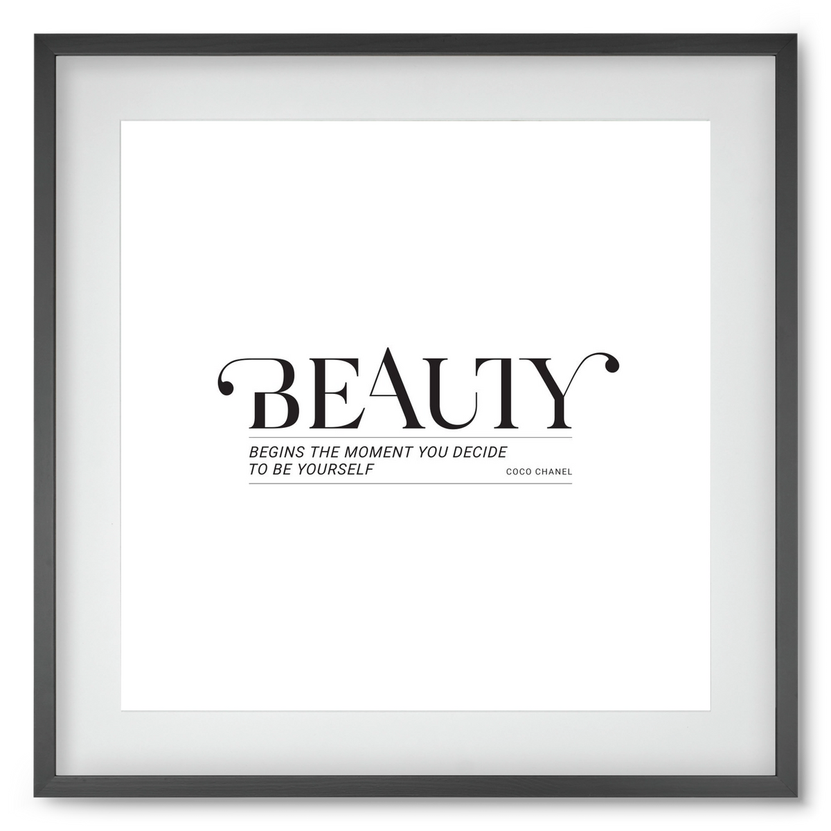 Bauty, 50x50 cm (40x40 cm), Fekete keret, paszpartuval