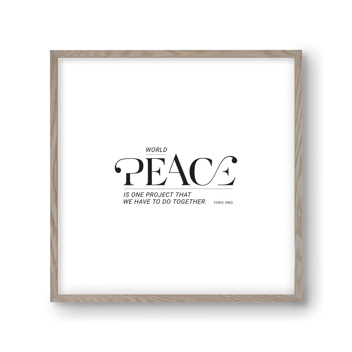 Peace, 30x30 cm (30x30 cm), Tölgy keret