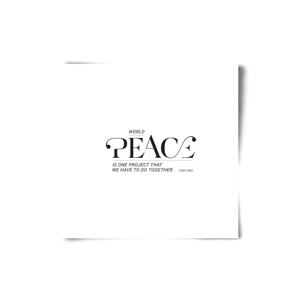 Peace, 20x20 cm, Keret nélkül