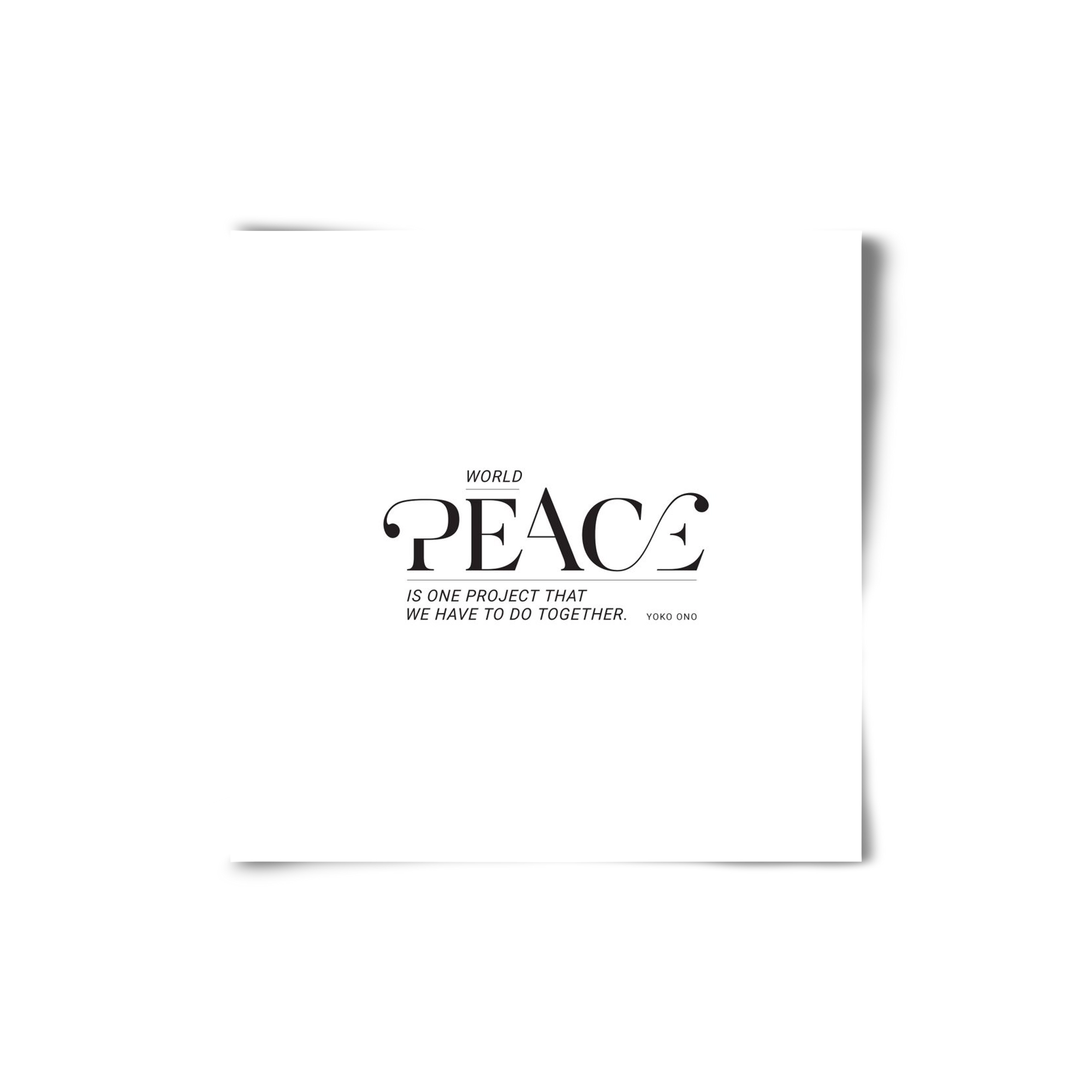 Peace, 20x20 cm, Keret nélkül