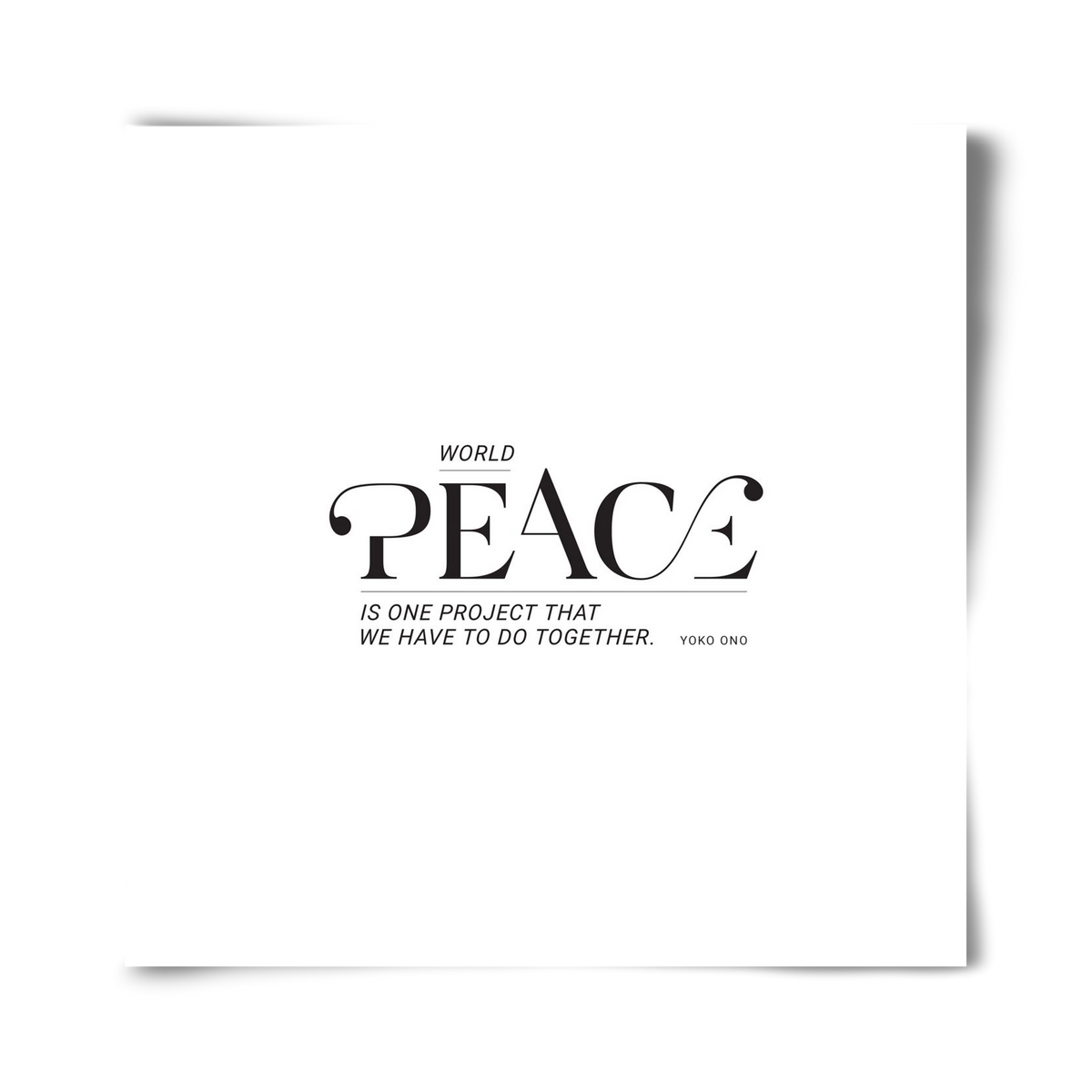 Peace, 40x40 cm, Keret nélkül