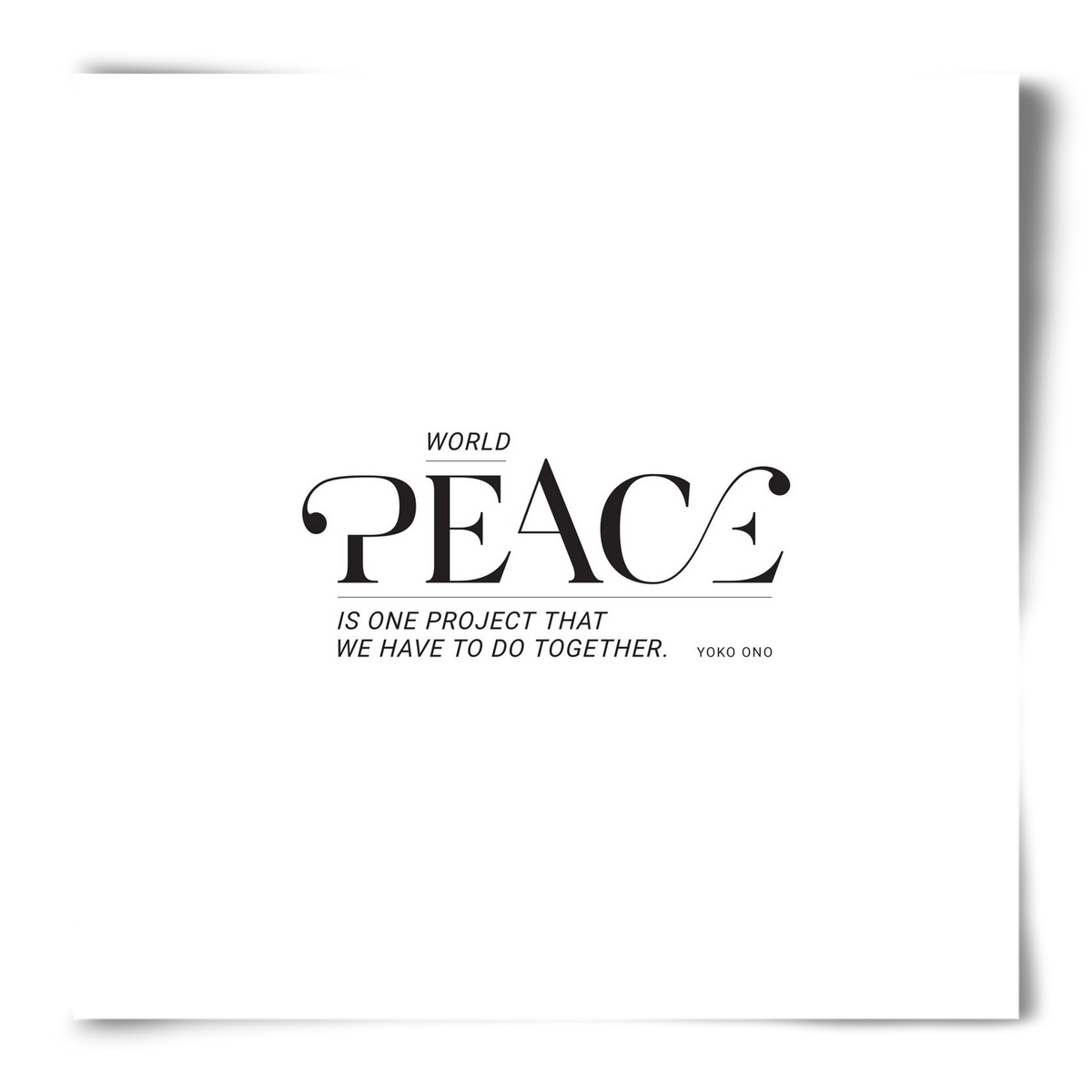 Peace, 50x50 cm, Keret nélkül