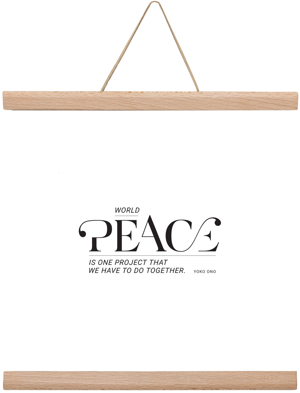 Peace, 30x30 cm (30x30 cm), Tölgy akasztó