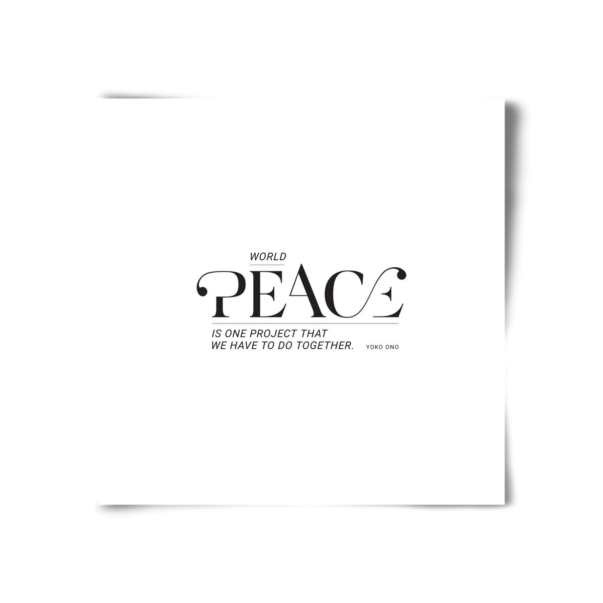 Peace, 30x30 cm, Keret nélkül