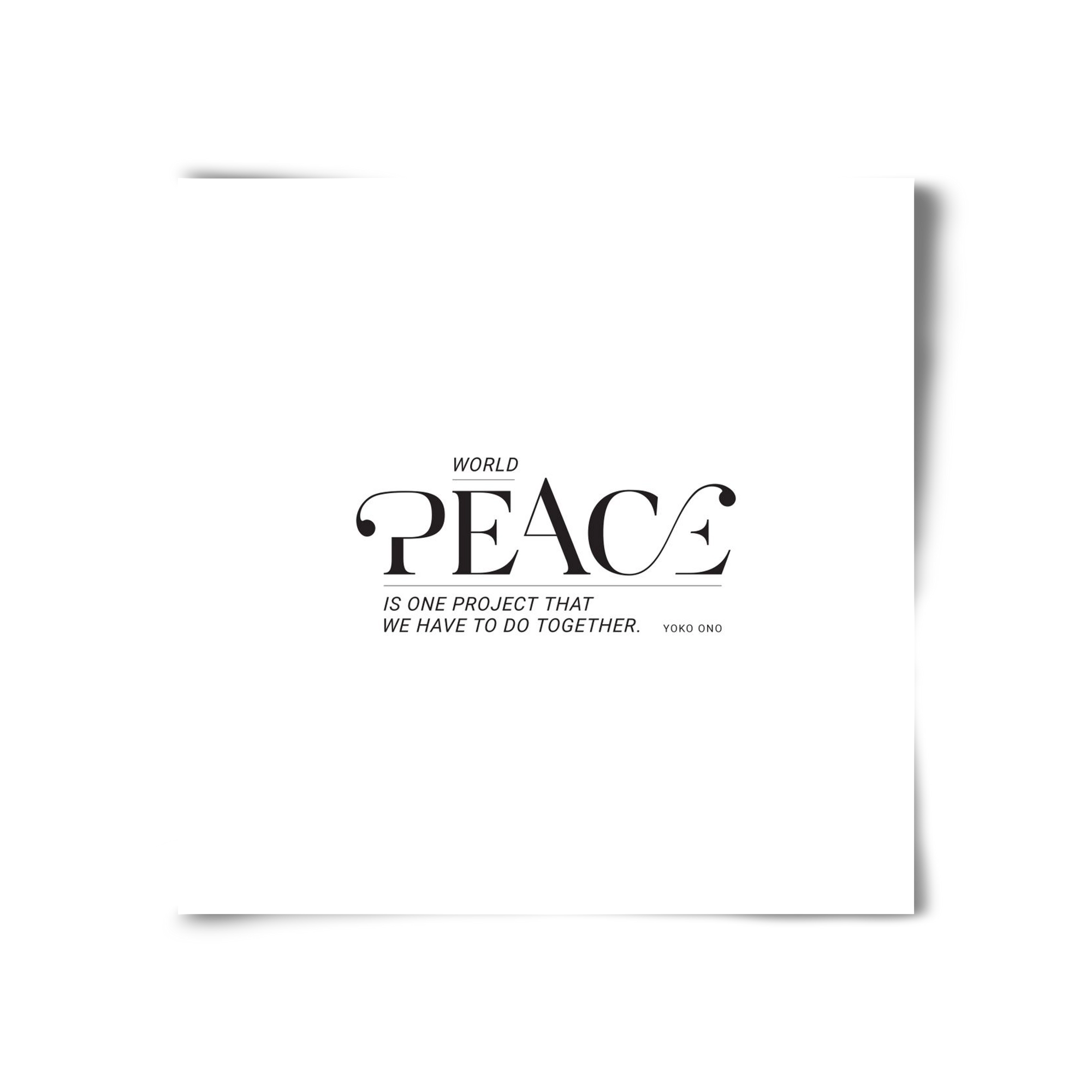 Peace, 30x30 cm, Keret nélkül