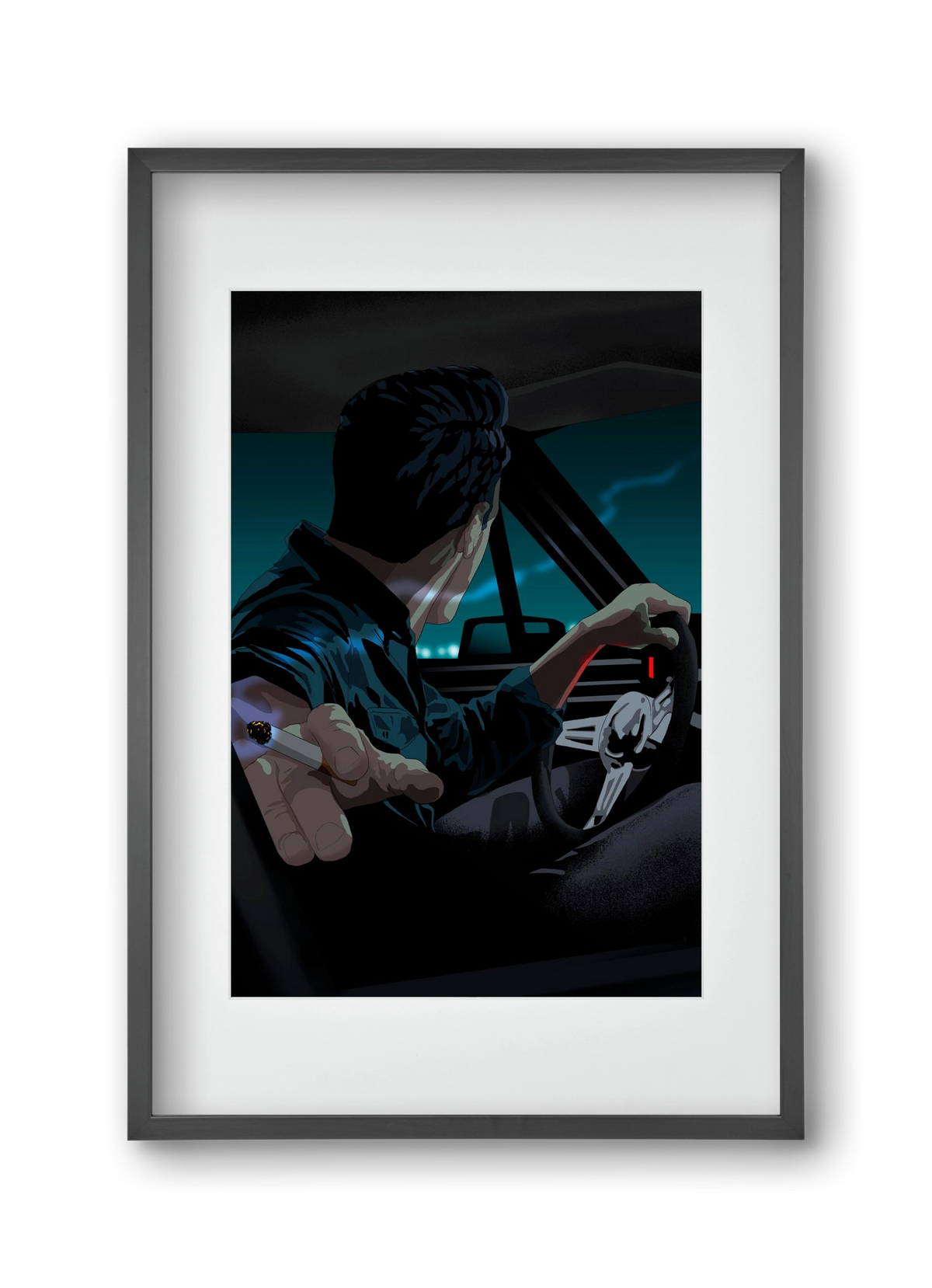 The  Waiting Blues - 23:45, 30x45 cm (20x30 cm), Fekete keret, paszpartuval