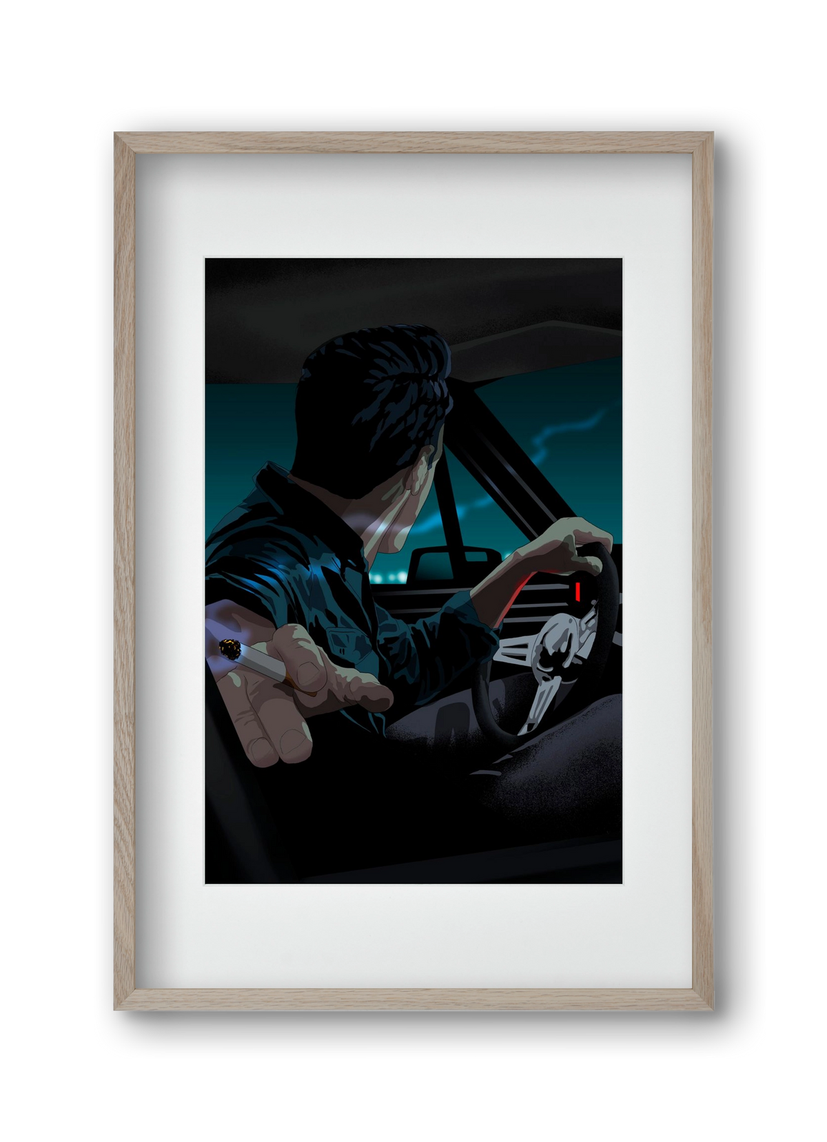 The  Waiting Blues - 23:45, 30x45 cm (20x30 cm), Tölgy keret, paszpartuval