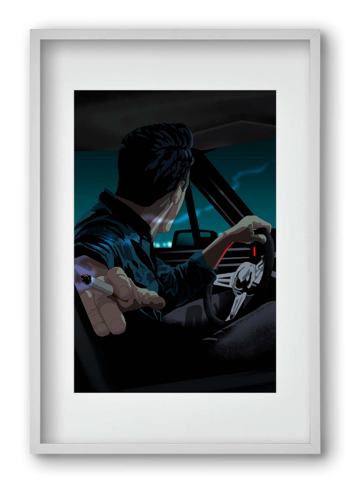 The  Waiting Blues - 23:45, 40x60 cm (30x45 cm), Fehér keret, paszpartuval