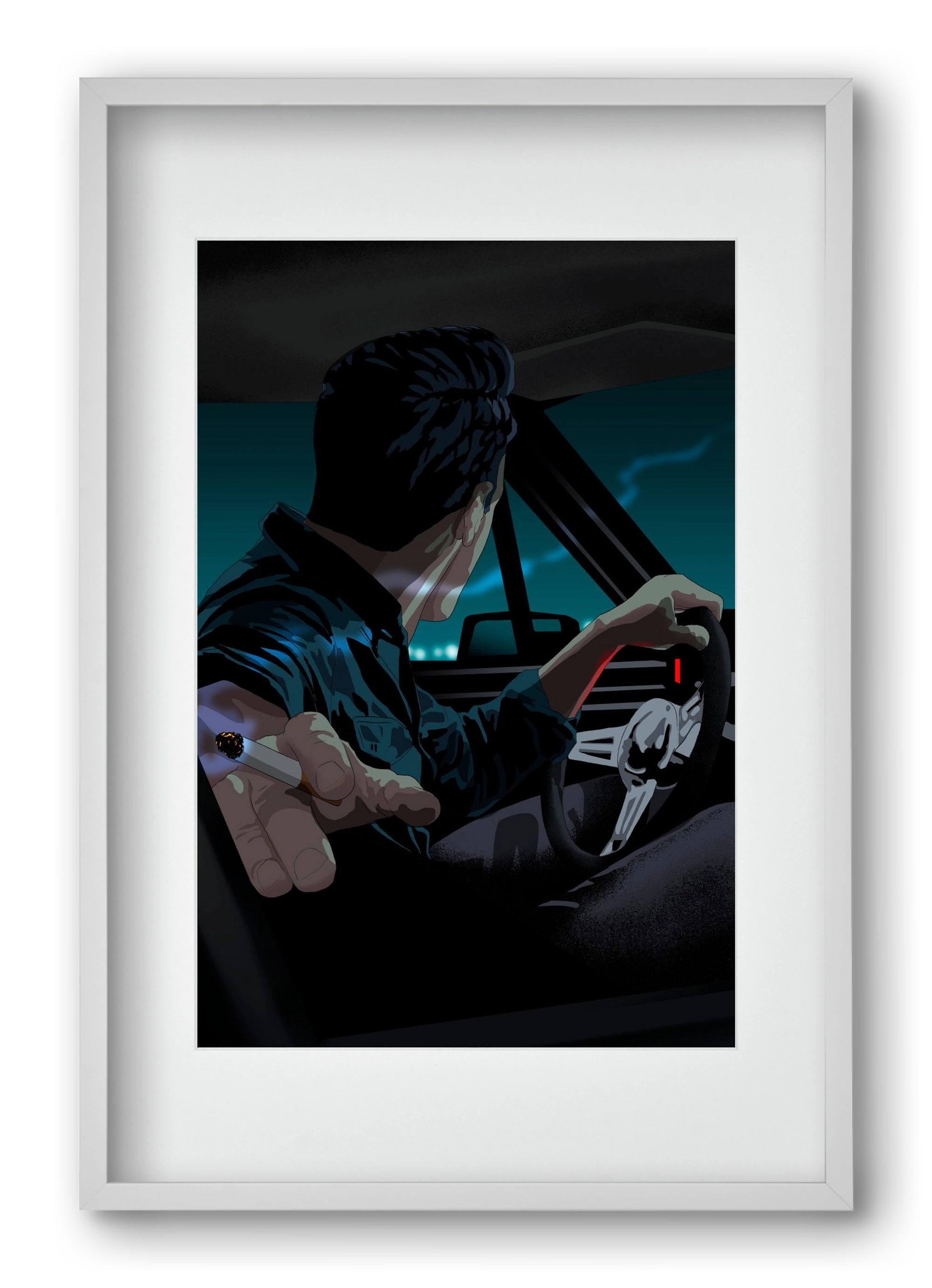 The  Waiting Blues - 23:45, 40x60 cm (30x45 cm), Fehér keret, paszpartuval