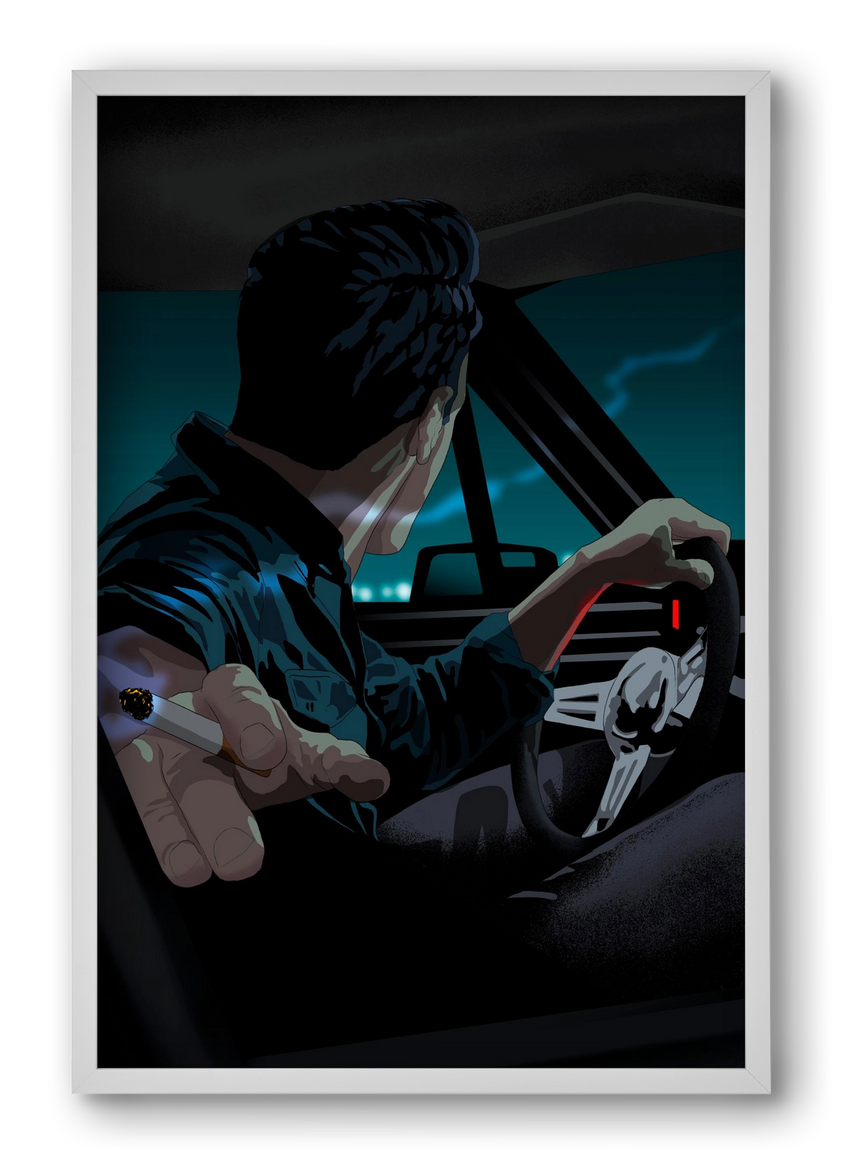 The  Waiting Blues - 23:45, 40x60 cm (40x60 cm), Fehér keret