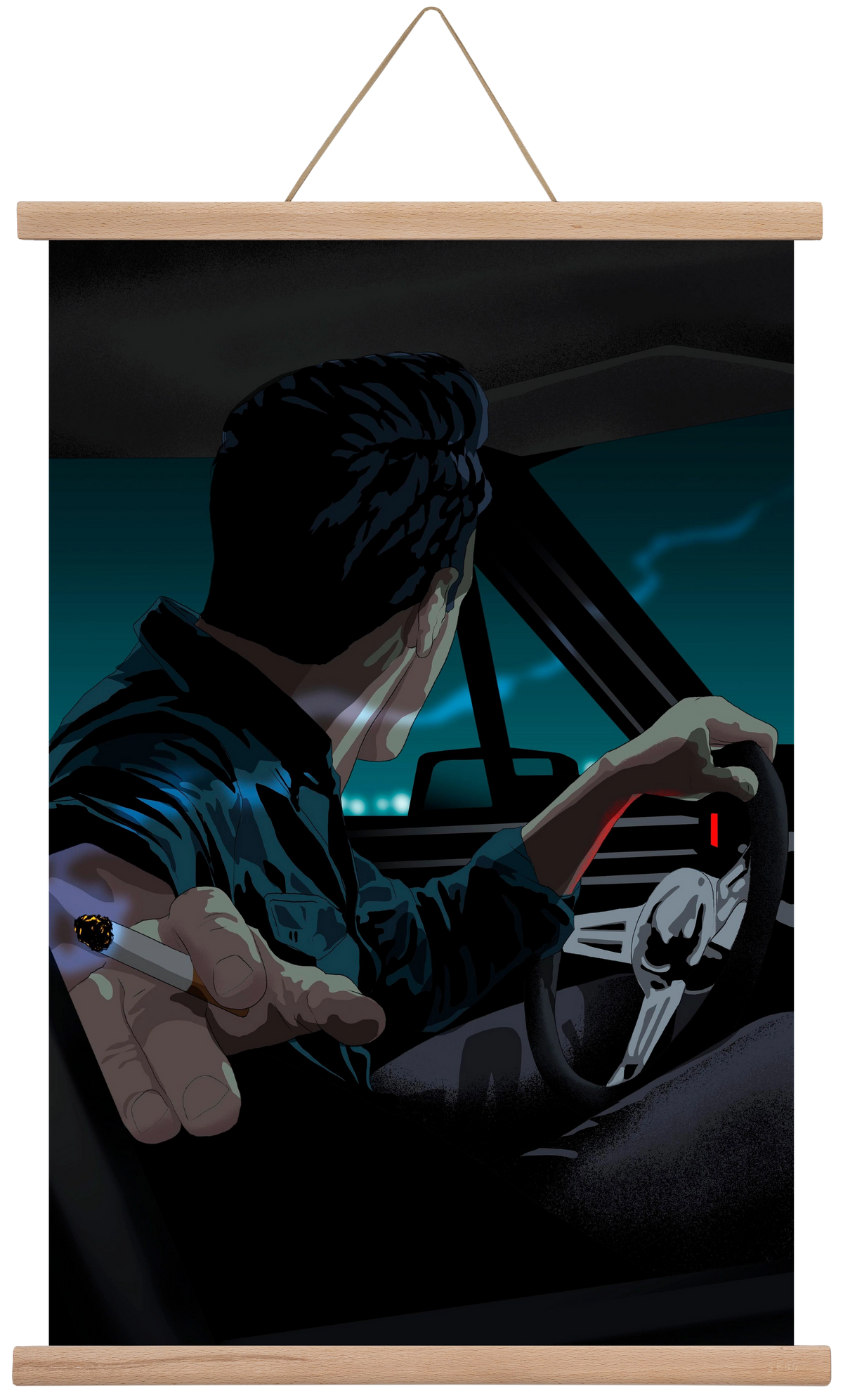 The  Waiting Blues - 23:45, 40x60 cm (40x60 cm), Tölgy akasztó