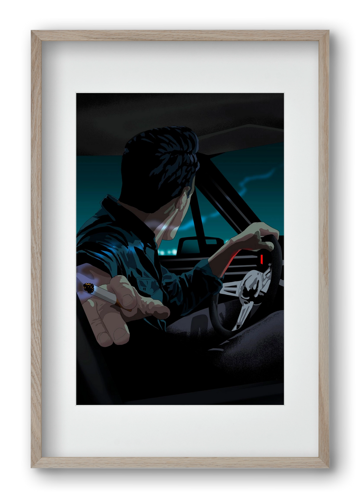 The  Waiting Blues - 23:45, 40x60 cm (30x45 cm), Tölgy keret, paszpartuval