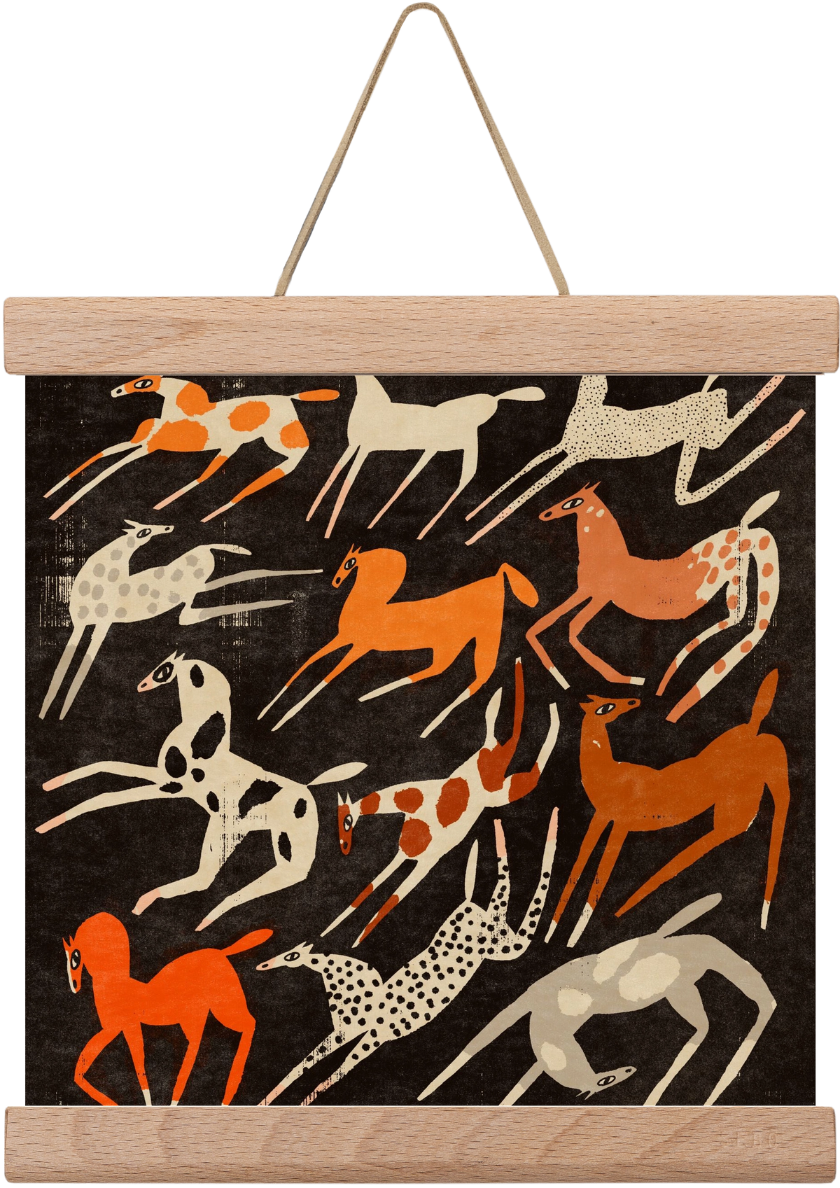 Mustang party, 20x20 cm (20x20 cm), Tölgy akasztó