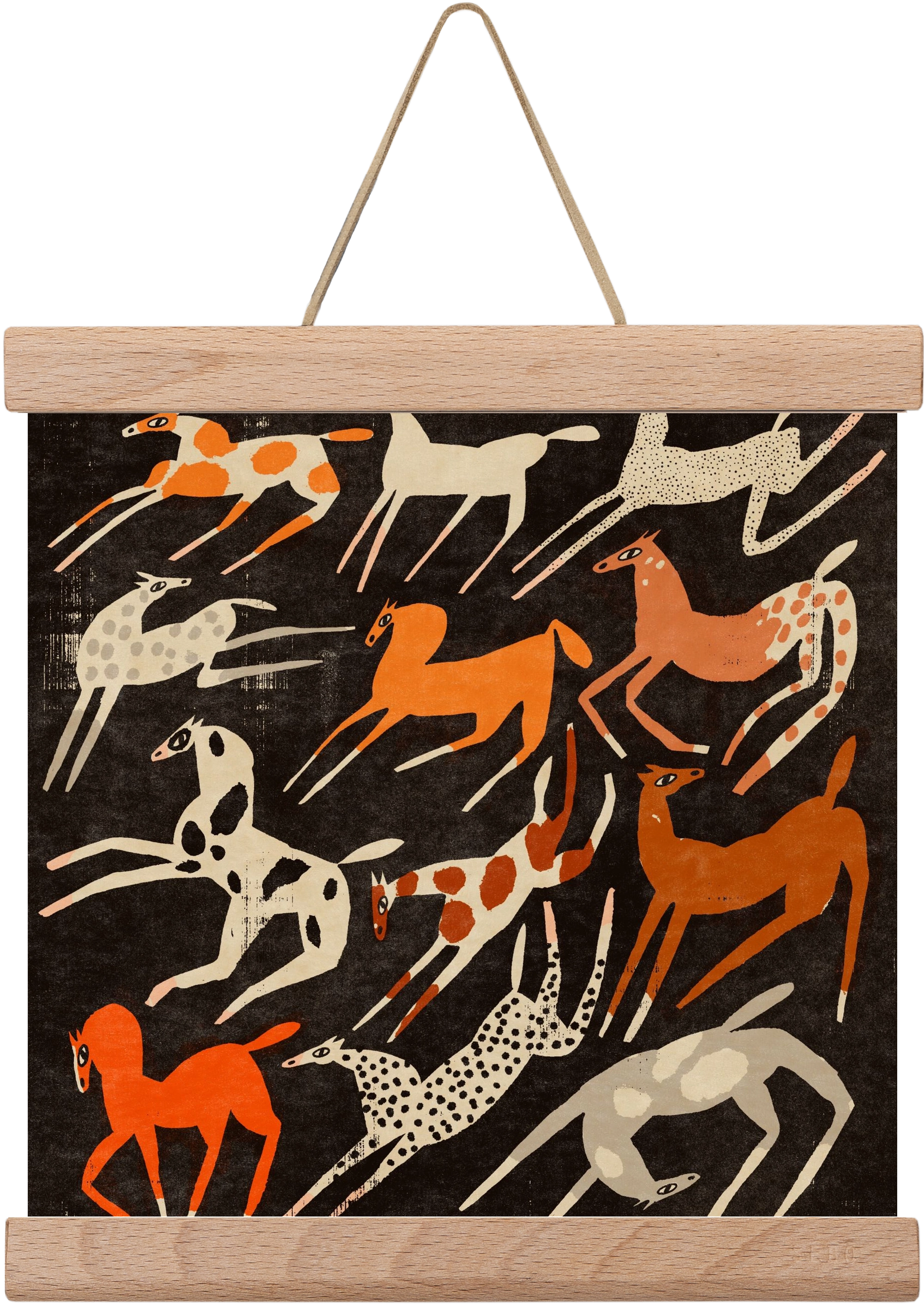 Mustang party, 20x20 cm (20x20 cm), Tölgy akasztó