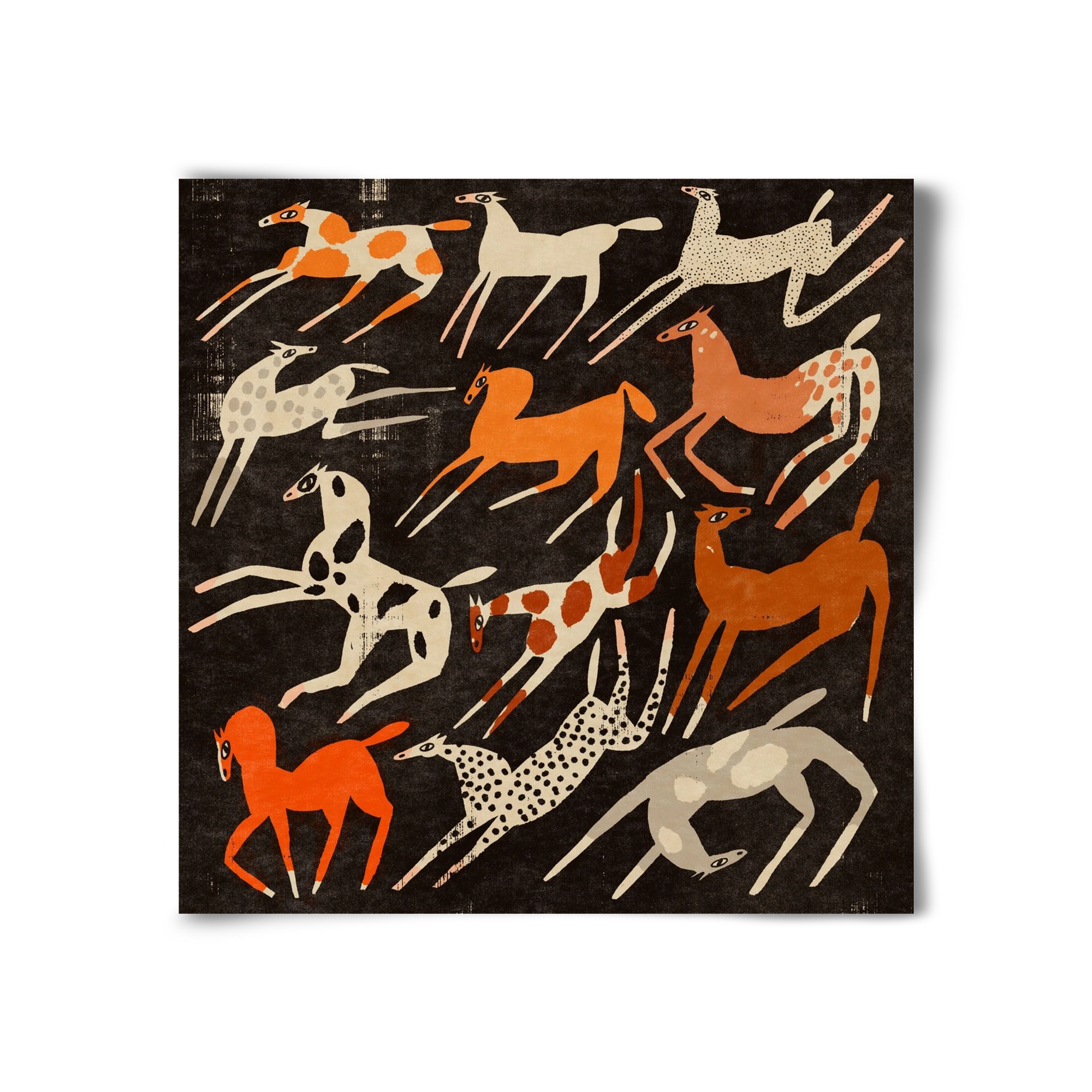 Mustang party, 30x30 cm, Keret nélkül