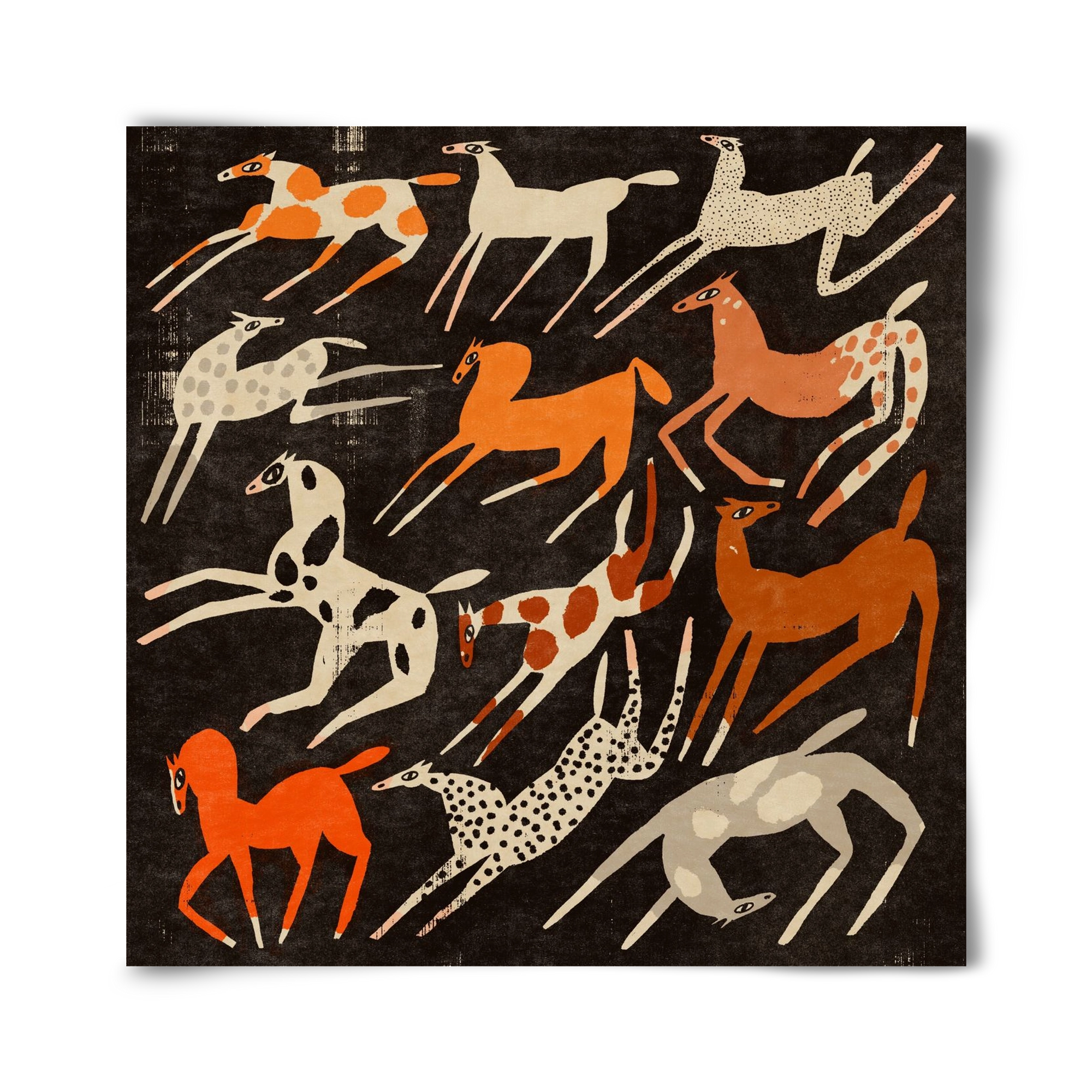 Mustang party, 40x40 cm, Keret nélkül