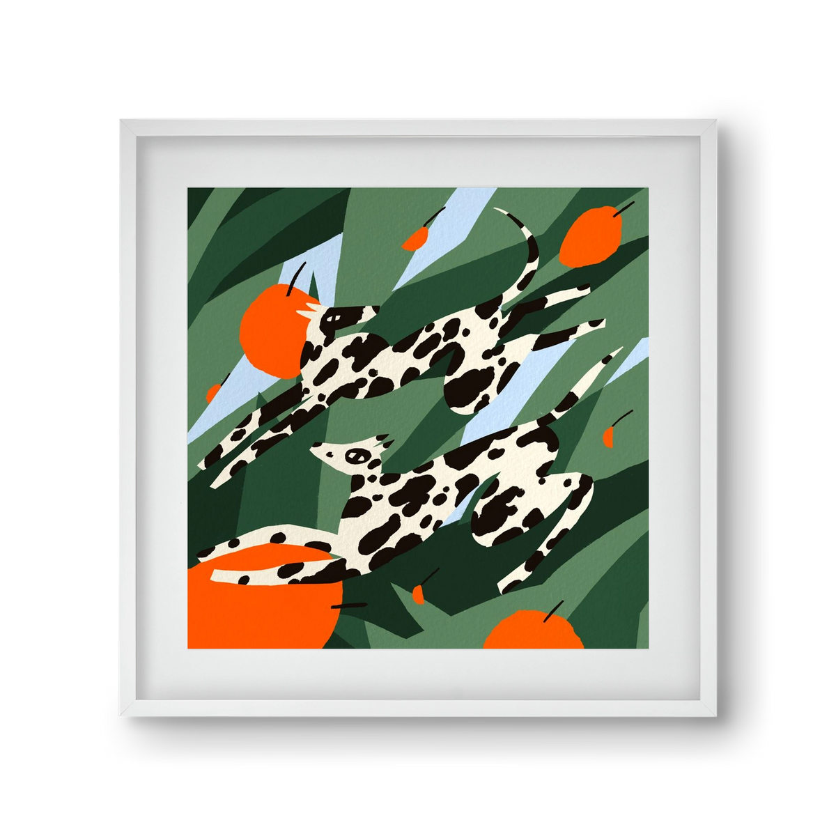 Cherry Garden, 30x30 cm (20x20 cm), Fehér keret, paszpartuval