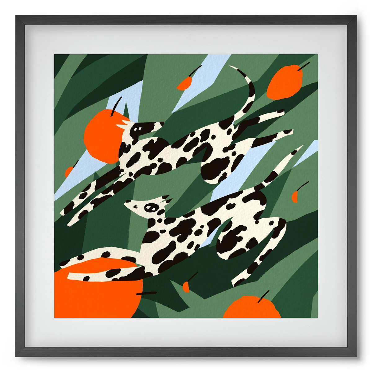 Cherry Garden, 50x50 cm (40x40 cm), Fekete keret, paszpartuval