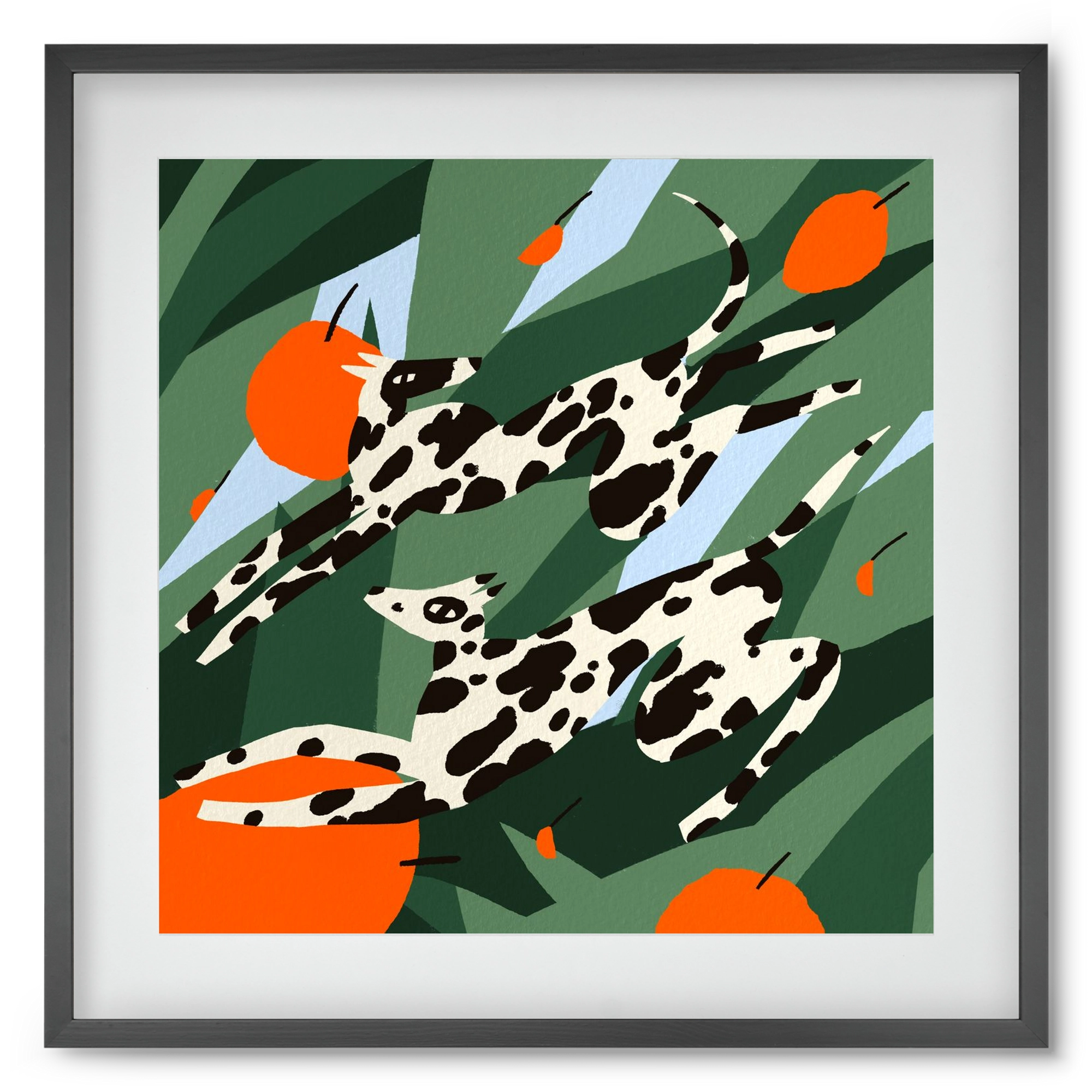 Cherry Garden, 50x50 cm (40x40 cm), Fekete keret, paszpartuval