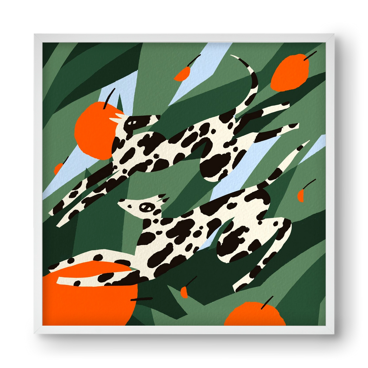 Cherry Garden, 40x40 cm (40x40 cm), Fehér keret