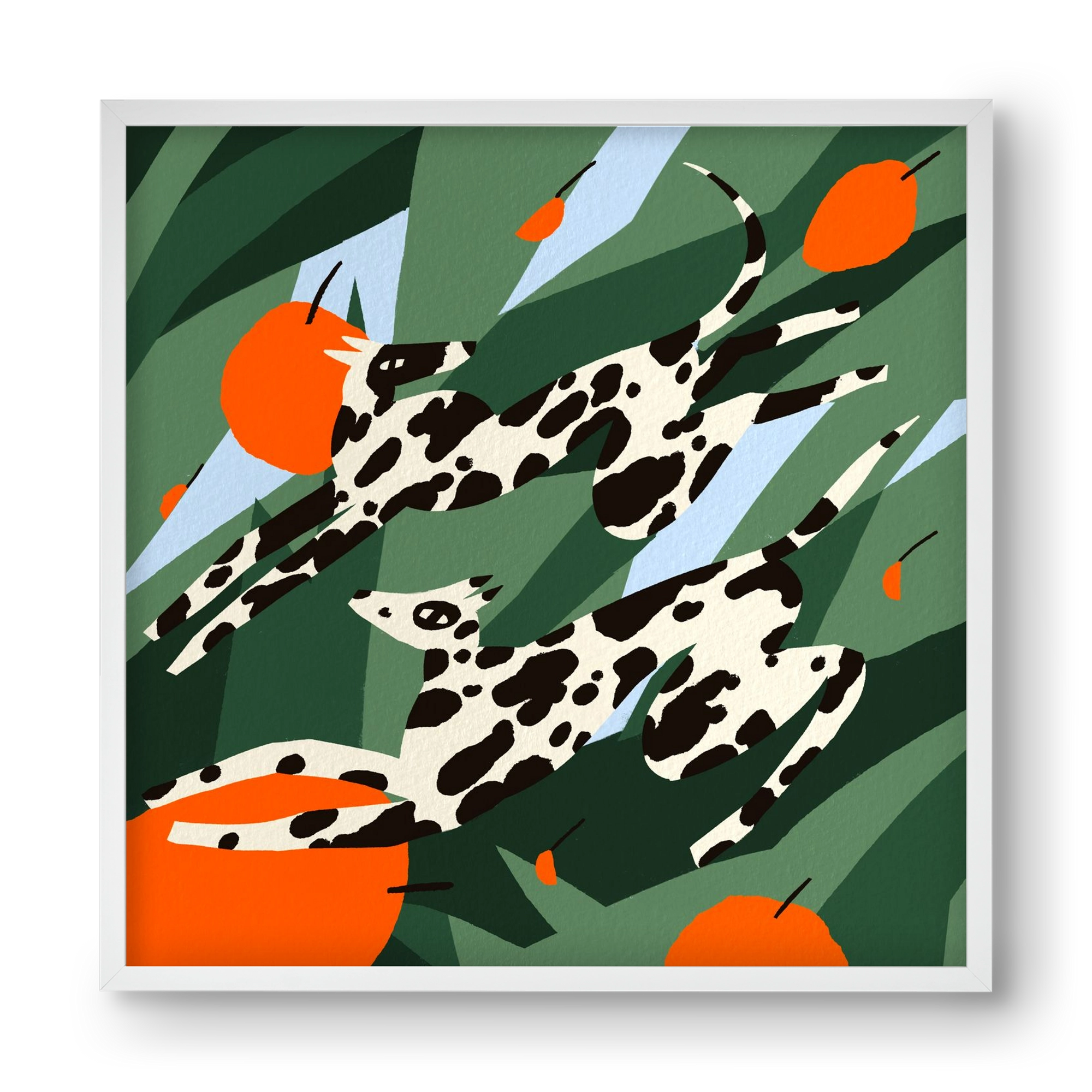 Cherry Garden, 40x40 cm (40x40 cm), Fehér keret