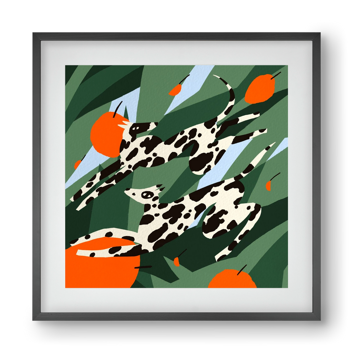 Cherry Garden, 40x40 cm (30x30 cm), Fekete keret, paszpartuval