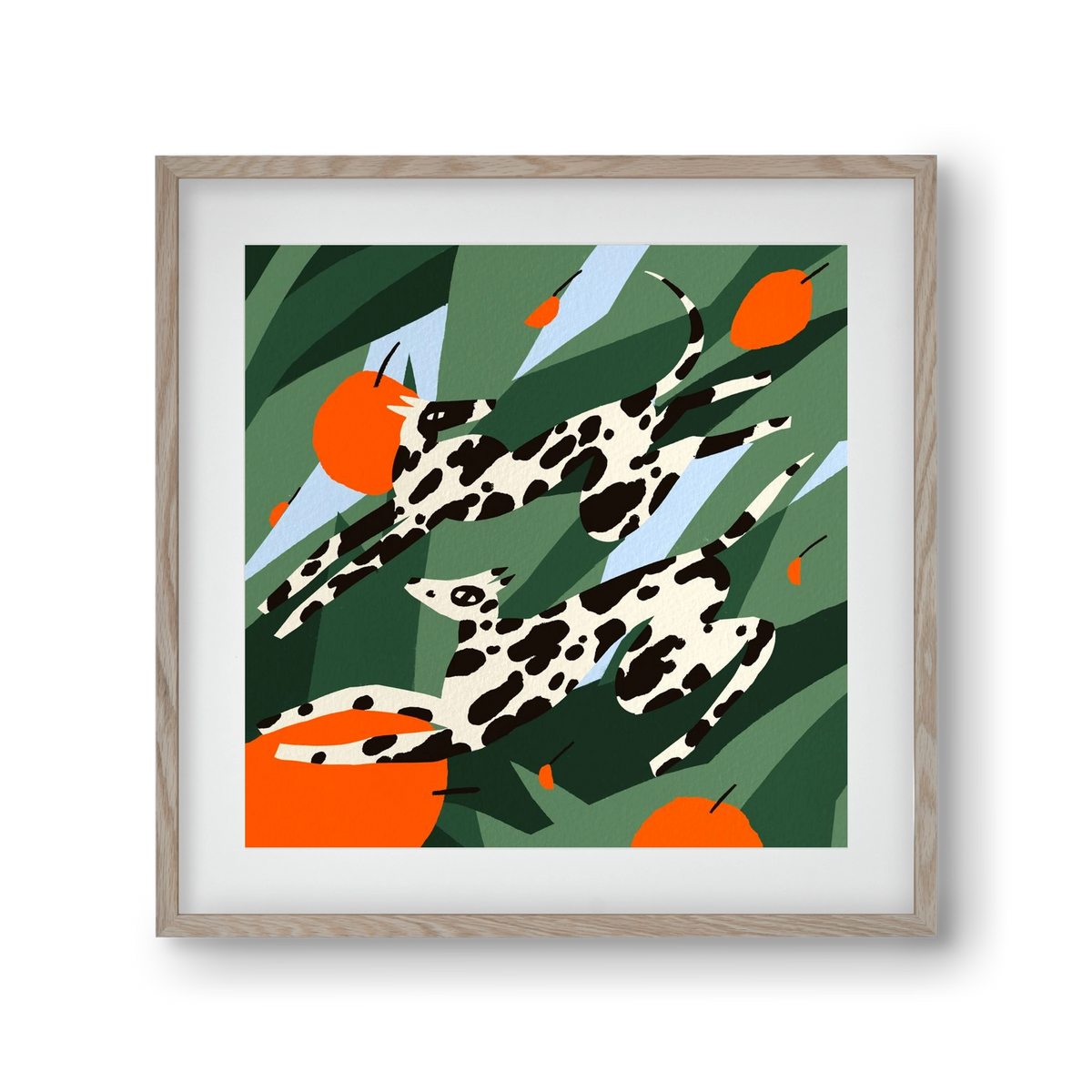 Cherry Garden, 30x30 cm (20x20 cm), Tölgy keret, paszpartuval