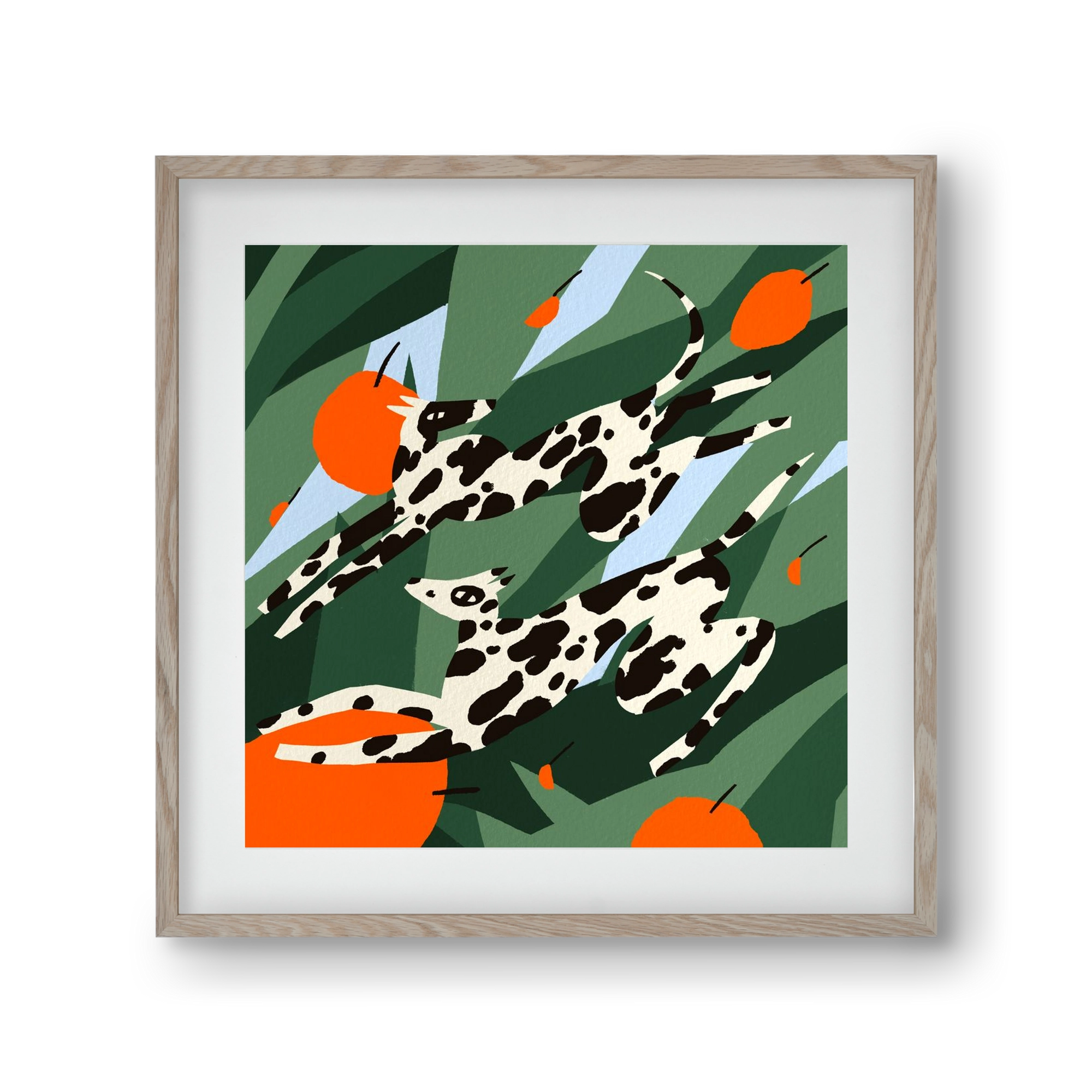 Cherry Garden, 30x30 cm (20x20 cm), Tölgy keret, paszpartuval