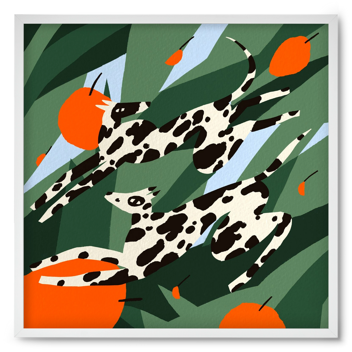 Cherry Garden, 50x50 cm (50x50 cm), Fehér keret