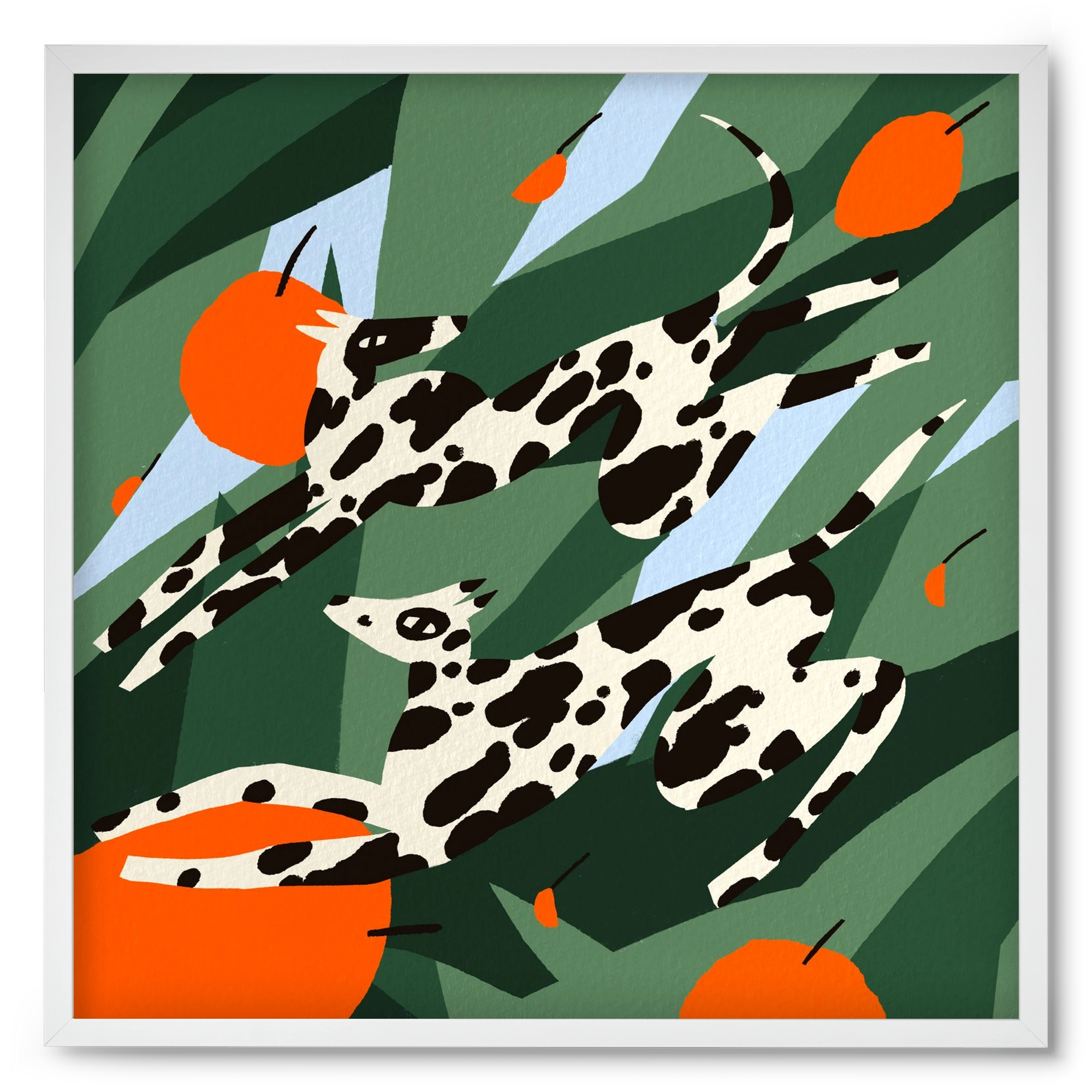 Cherry Garden, 50x50 cm (50x50 cm), Fehér keret