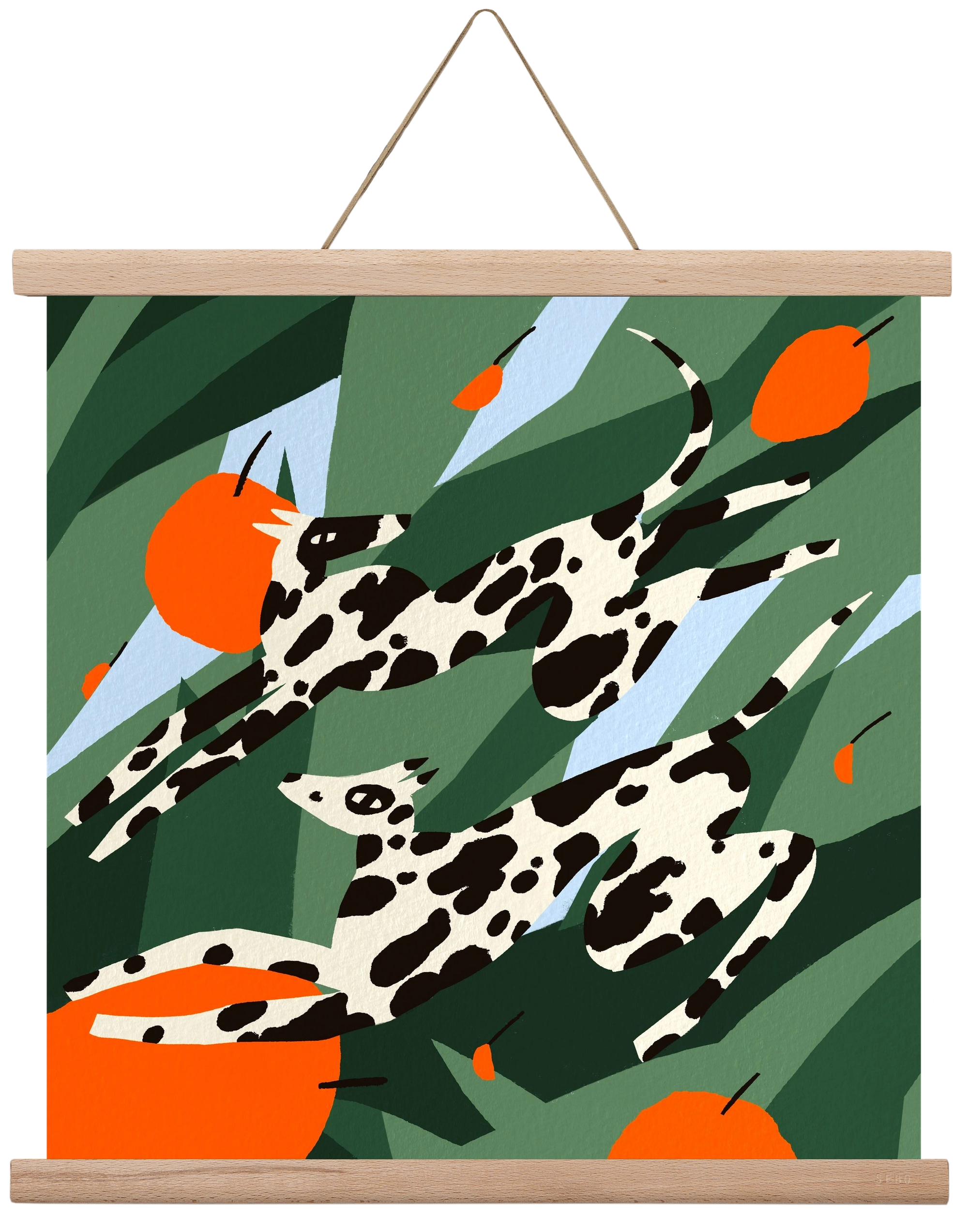 Cherry Garden, 40x40 cm (40x40 cm), Tölgy akasztó