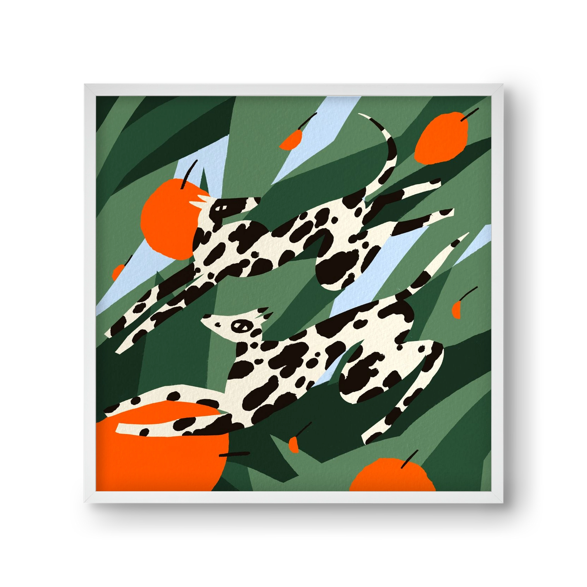 Cherry Garden, 30x30 cm (30x30 cm), Fehér keret