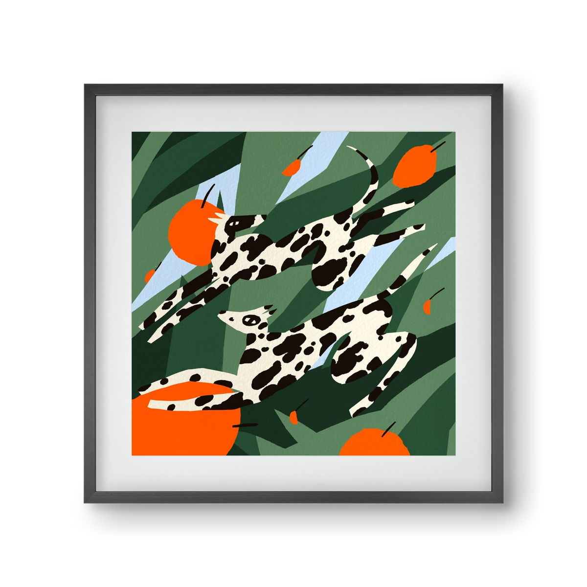 Cherry Garden, 30x30 cm (20x20 cm), Fekete keret, paszpartuval