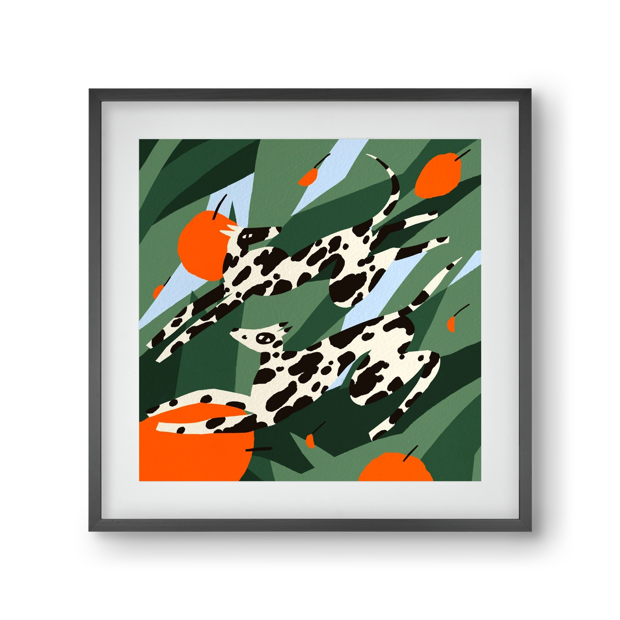 Cherry Garden, 30x30 cm (20x20 cm), Fekete keret, paszpartuval