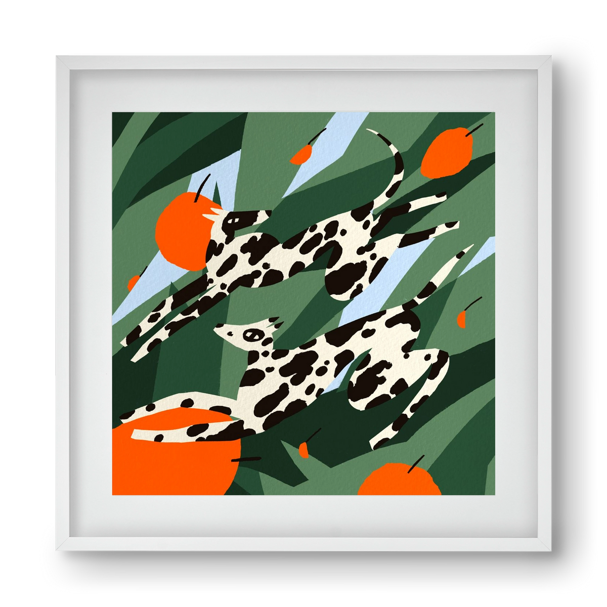 Cherry Garden, 40x40 cm (30x30 cm), Fehér keret, paszpartuval