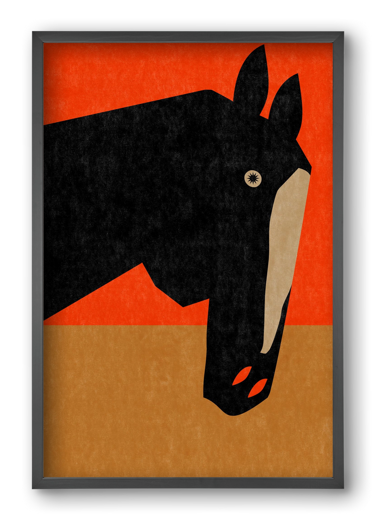 Horse portrait, 40x60 cm (40x60 cm), Fekete keret