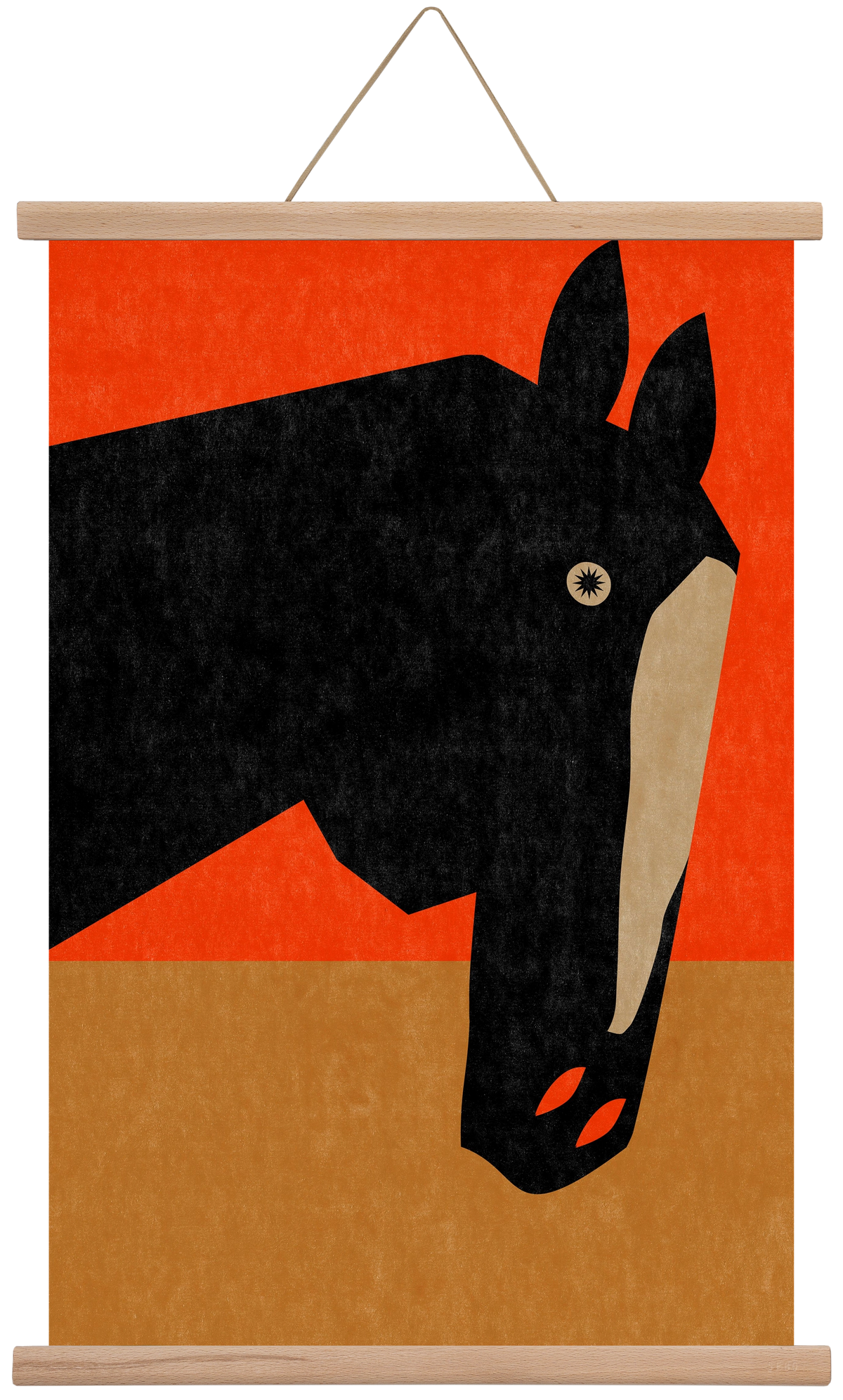 Horse portrait, 40x60 cm (40x60 cm), Tölgy akasztó